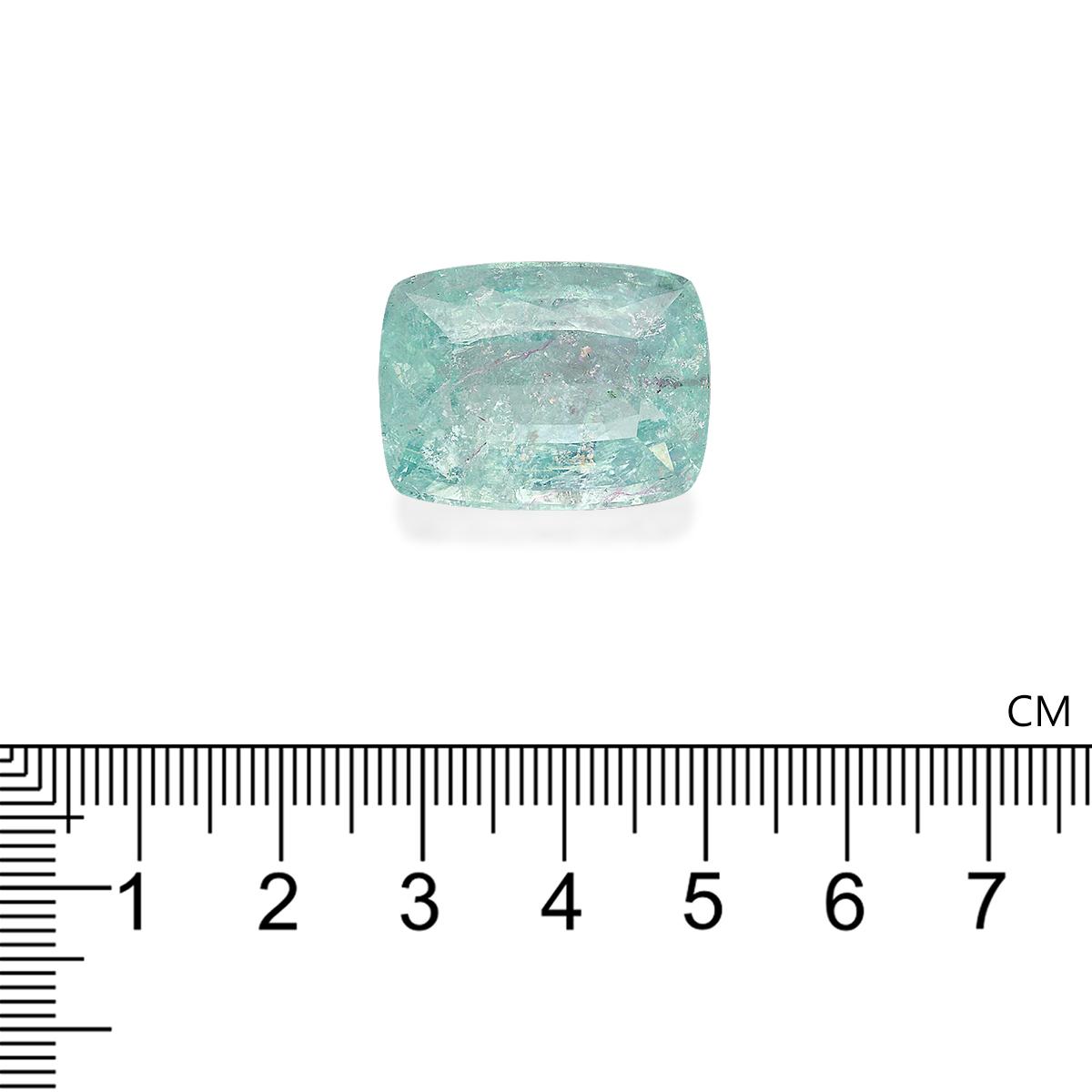 sky blue paraiba tourmaline, 42.01ct cushion cut — view 4