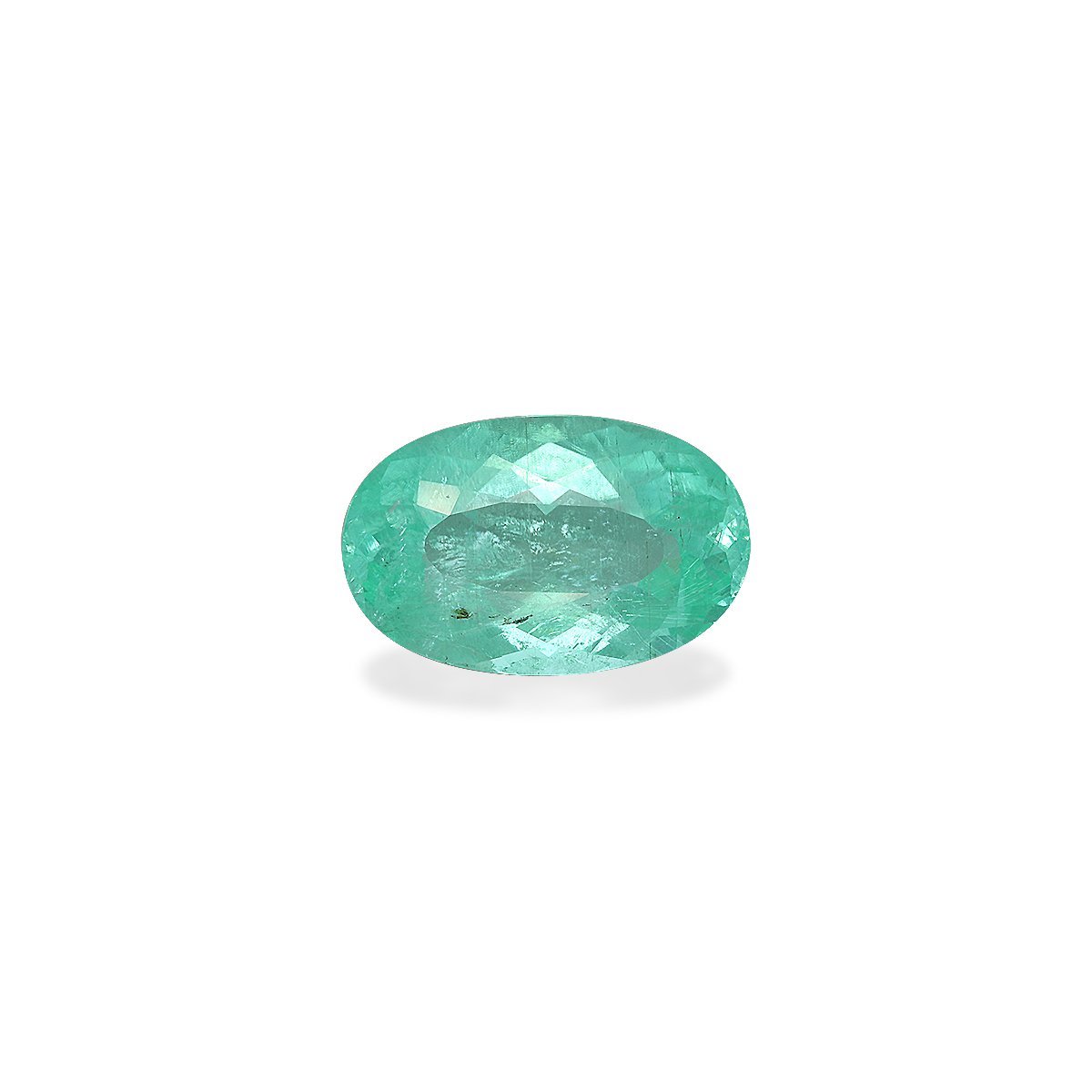 Neon green paraiba tourmaline, 12.67ct oval cut — main view