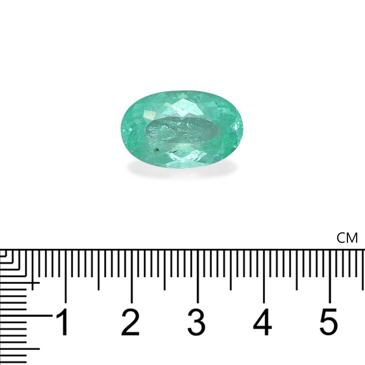 Neon green paraiba tourmaline, 12.67ct oval cut — view 4