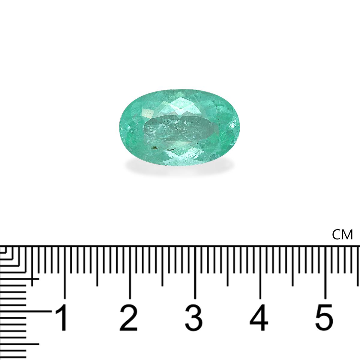 Neon green paraiba tourmaline, 12.67ct oval cut — view 4