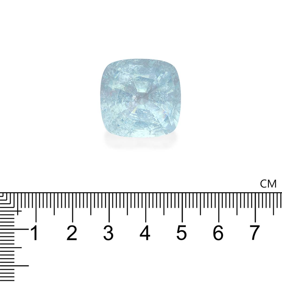 ice blue paraiba tourmaline, 44.88ct cushion cut — view 4