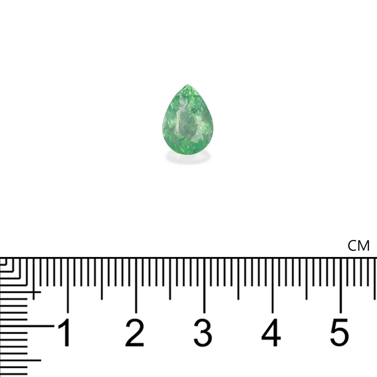 cotton green paraiba tourmaline, 2.76ct pear cut — view 4