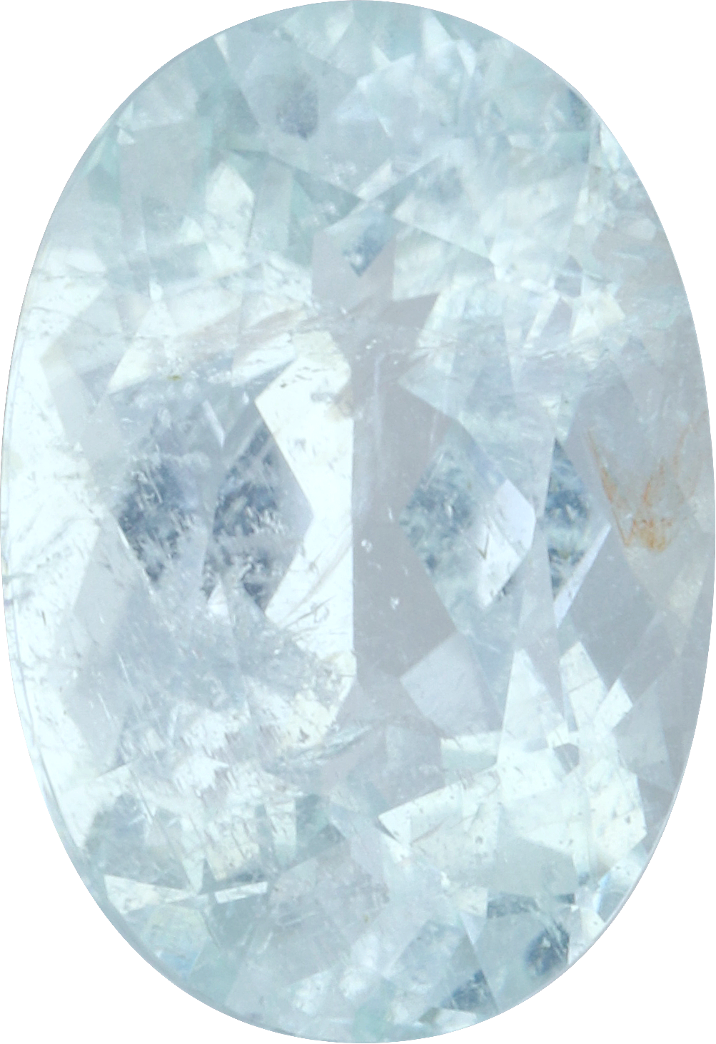 Oval cut paraiba tourmaline, 11.94 by 8.23 mm, shown at actual size