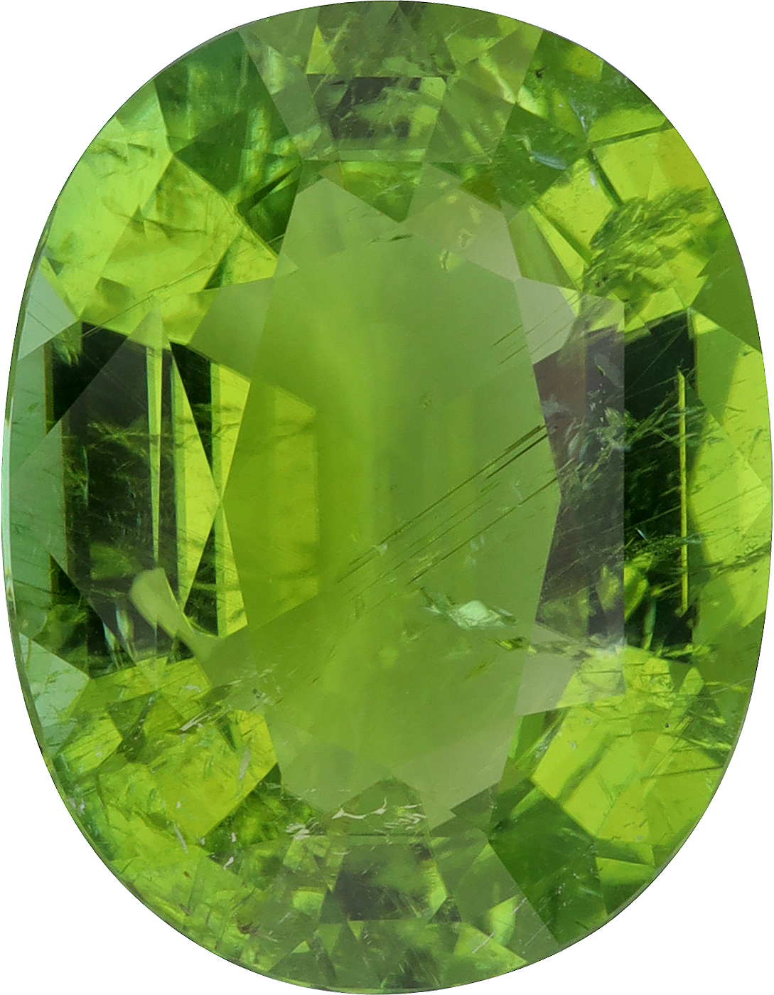 Oval cut paraiba tourmaline, 19.43 by 15.07 mm, shown at actual size
