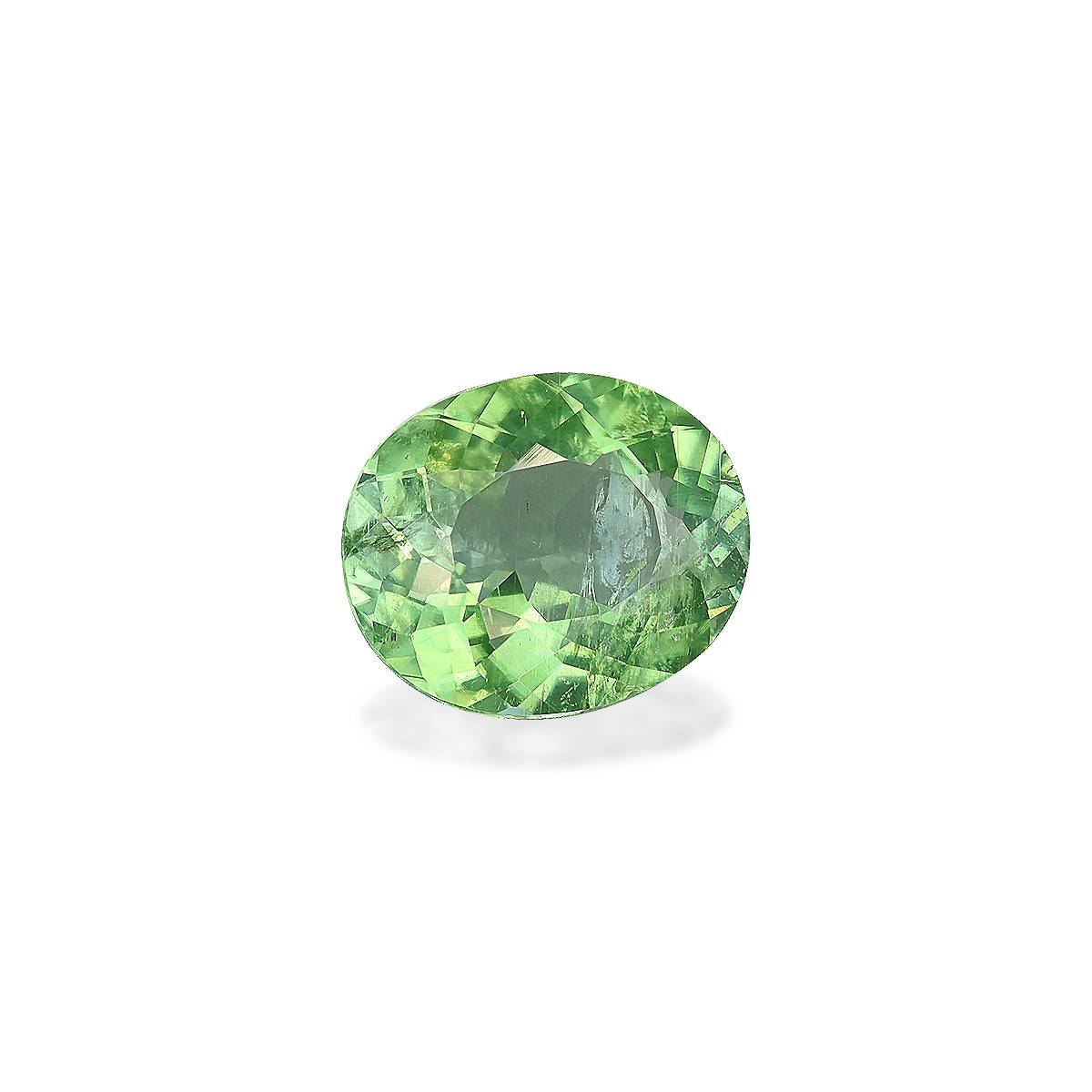 pistachio green paraiba tourmaline, 3.57ct oval cut — view 3