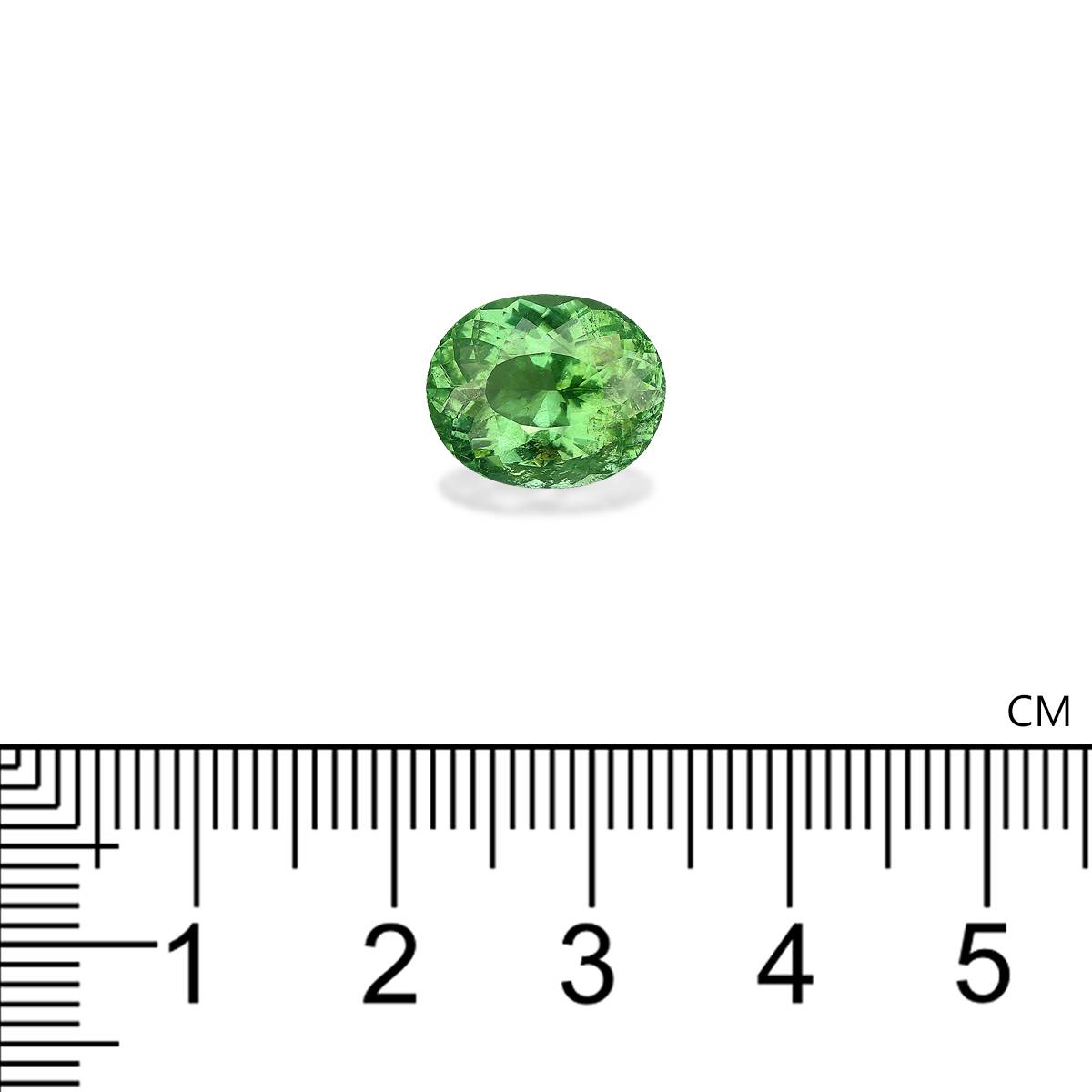 green paraiba tourmaline, 4.62ct oval cut — view 4