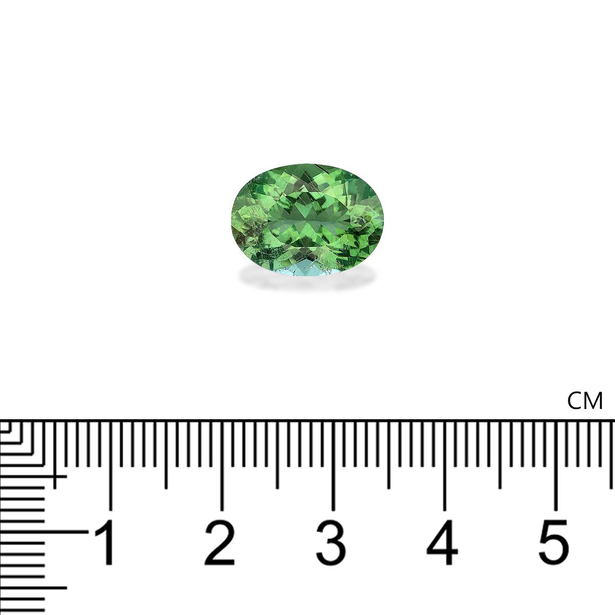cotton green paraiba tourmaline, 5.44ct oval cut — view 4
