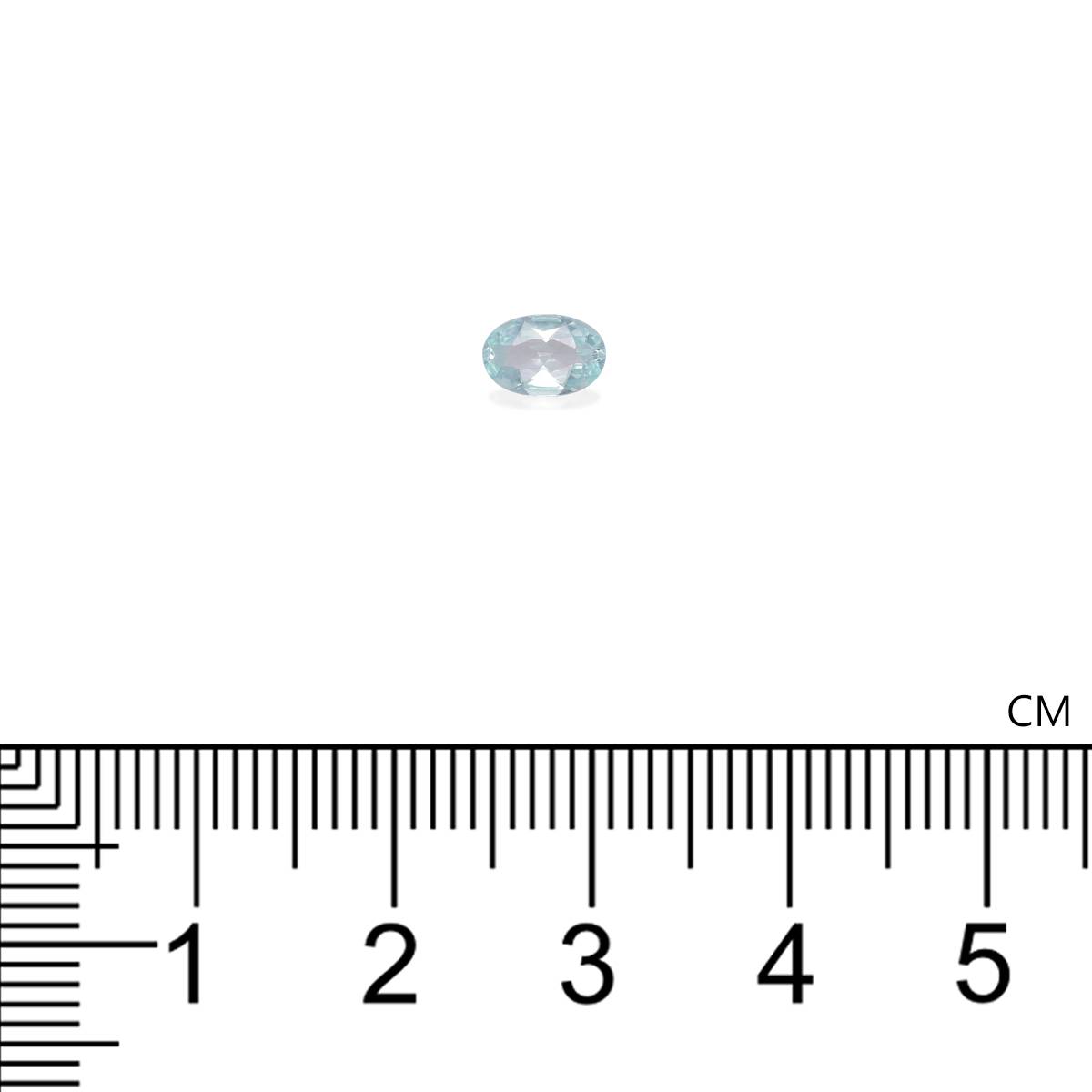baby blue paraiba tourmaline, 0.38ct oval cut — view 4
