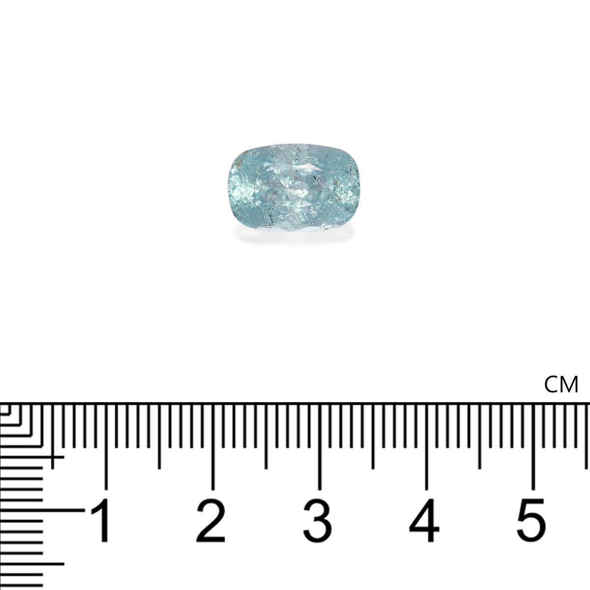 baby blue paraiba tourmaline, 4.9ct cushion cut — view 4