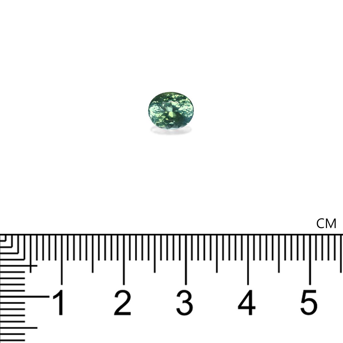 pale green paraiba tourmaline, 1.22ct oval cut — view 4
