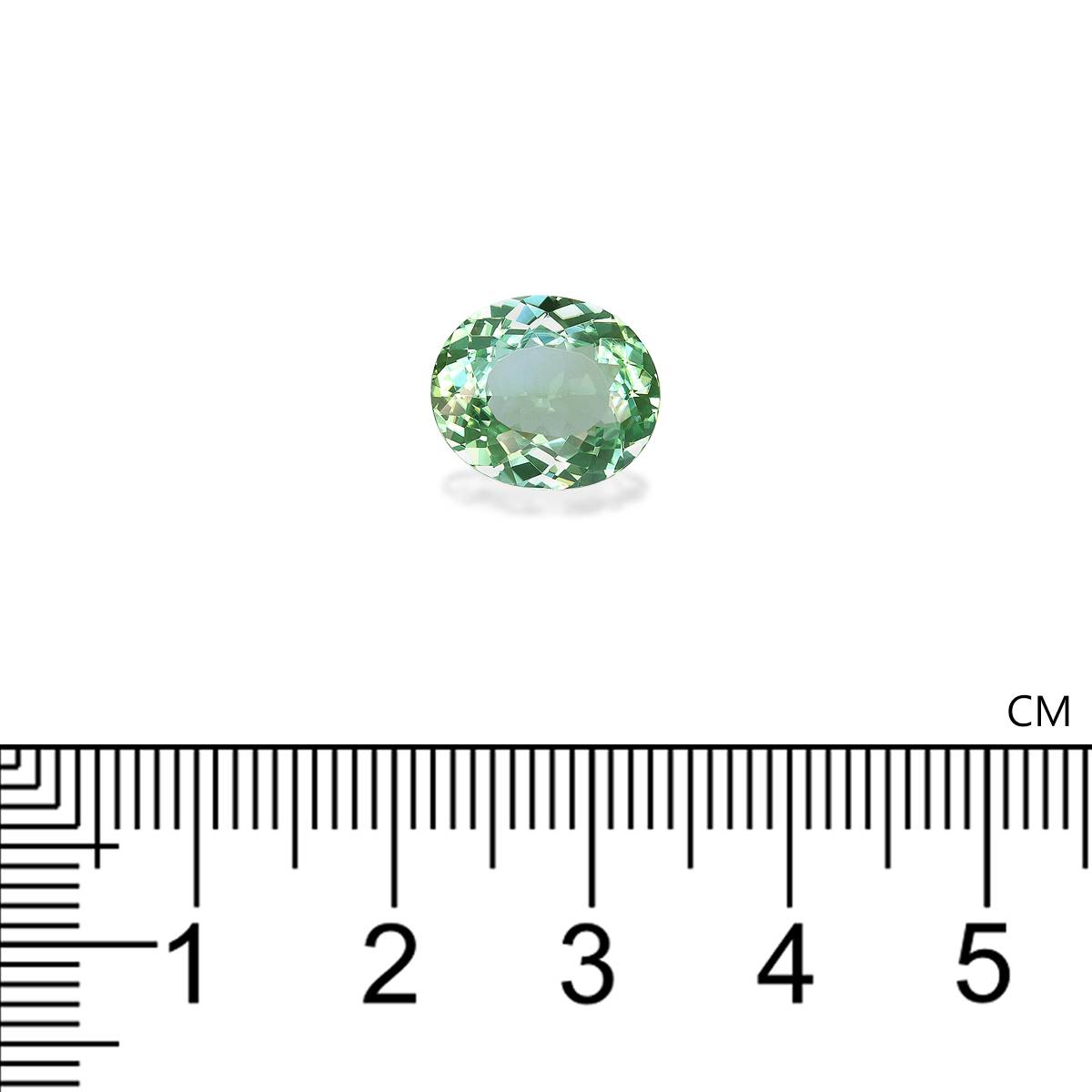 seafoam green paraiba tourmaline, 3.87ct oval cut — view 8