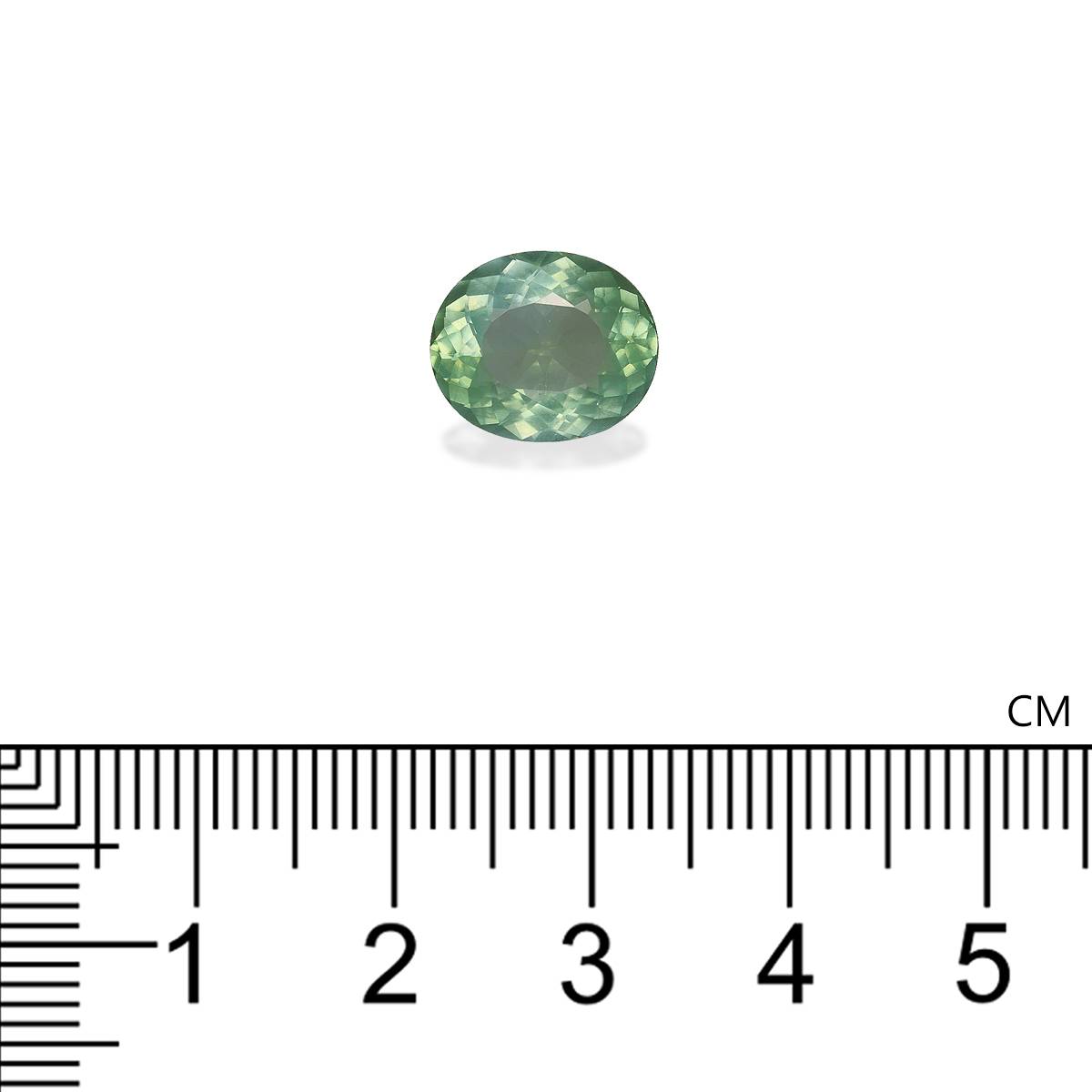 seafoam green paraiba tourmaline, 3.87ct oval cut — view 4