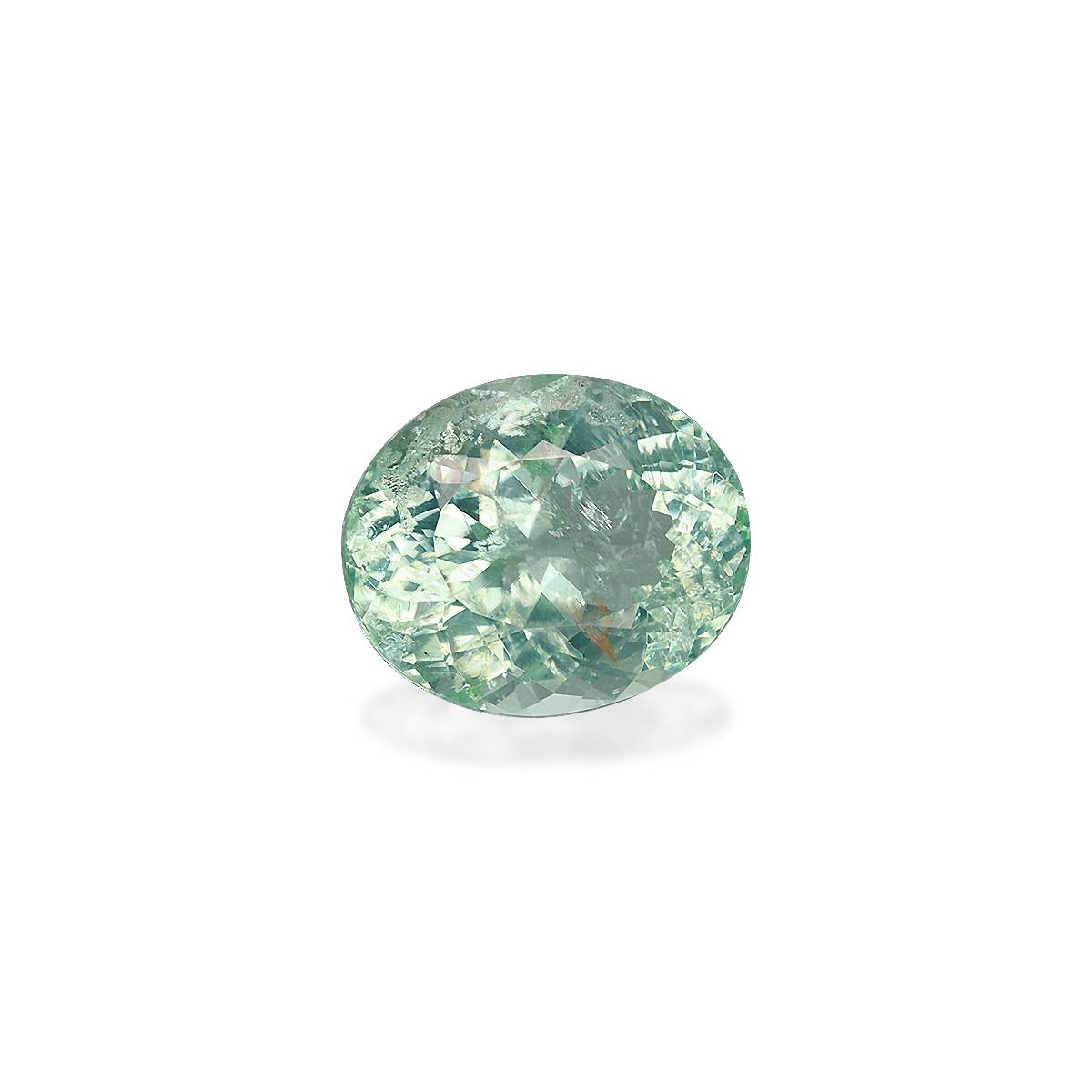 seafoam green paraiba tourmaline, 6.4ct oval cut — view 3
