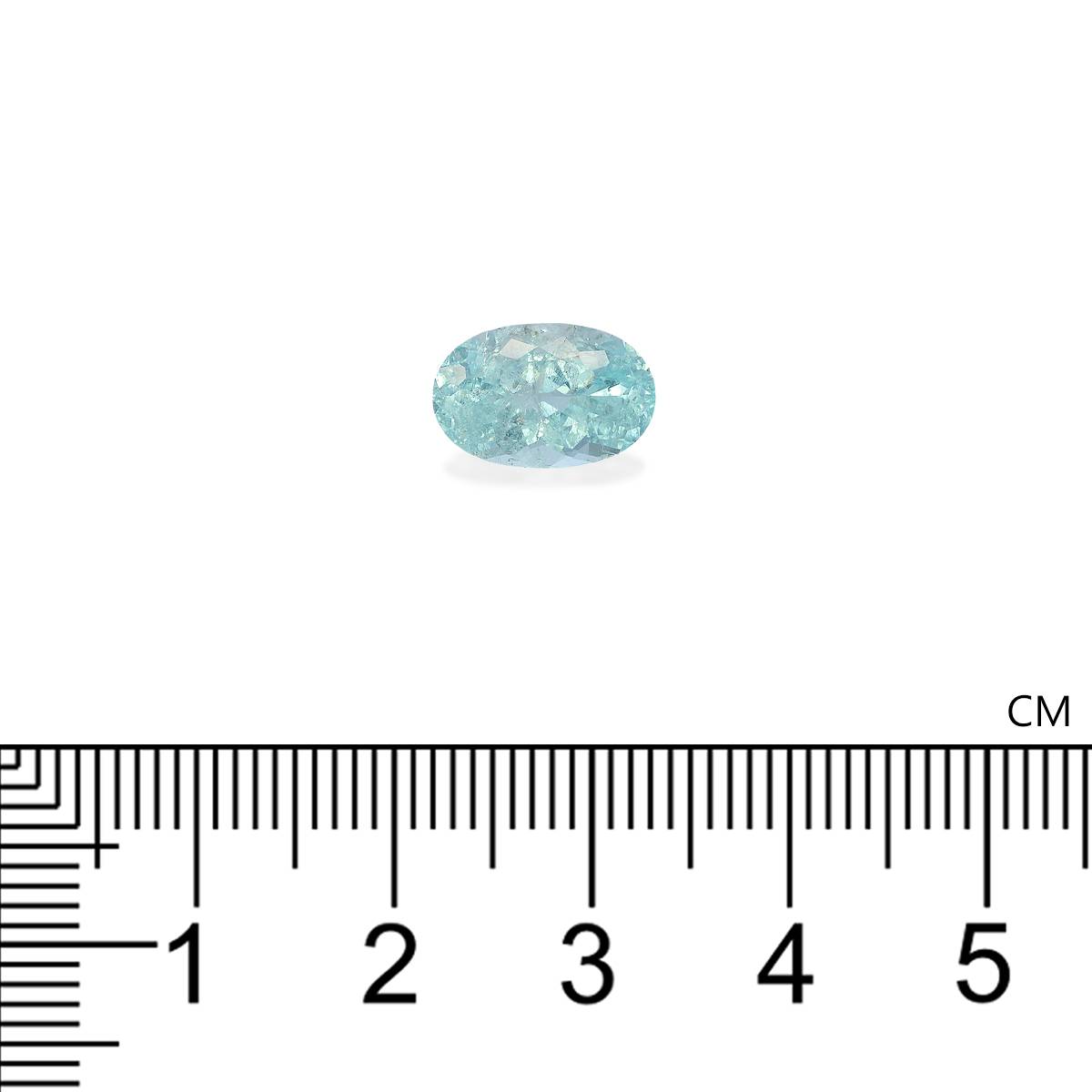 Neon blue paraiba tourmaline, 2.84ct oval cut — view 4