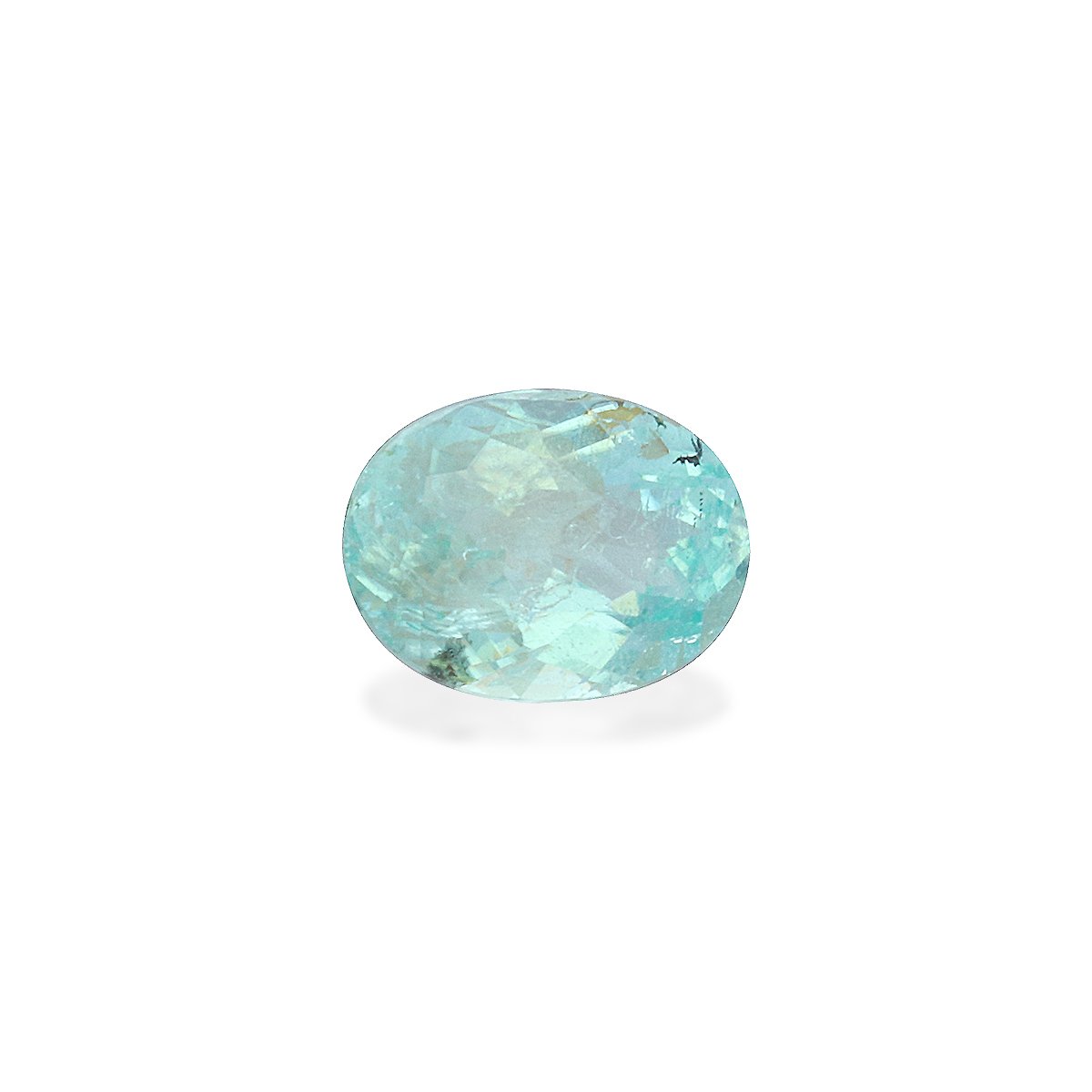 Neon blue paraiba tourmaline, 0.57ct oval cut — main view
