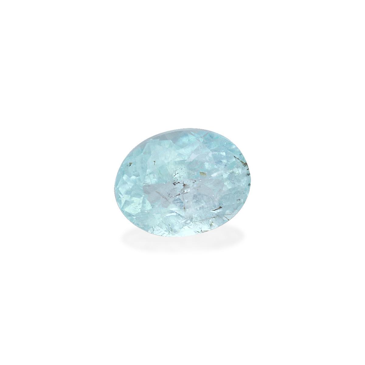 sky blue paraiba tourmaline, 0.86ct oval cut — view 3
