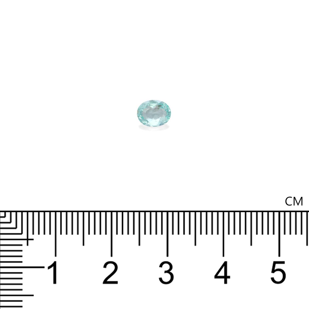 Neon blue paraiba tourmaline, 0.39ct oval cut — view 4