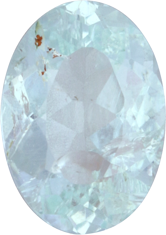 Oval cut paraiba tourmaline, 6.61 by 4.65 mm, shown at actual size