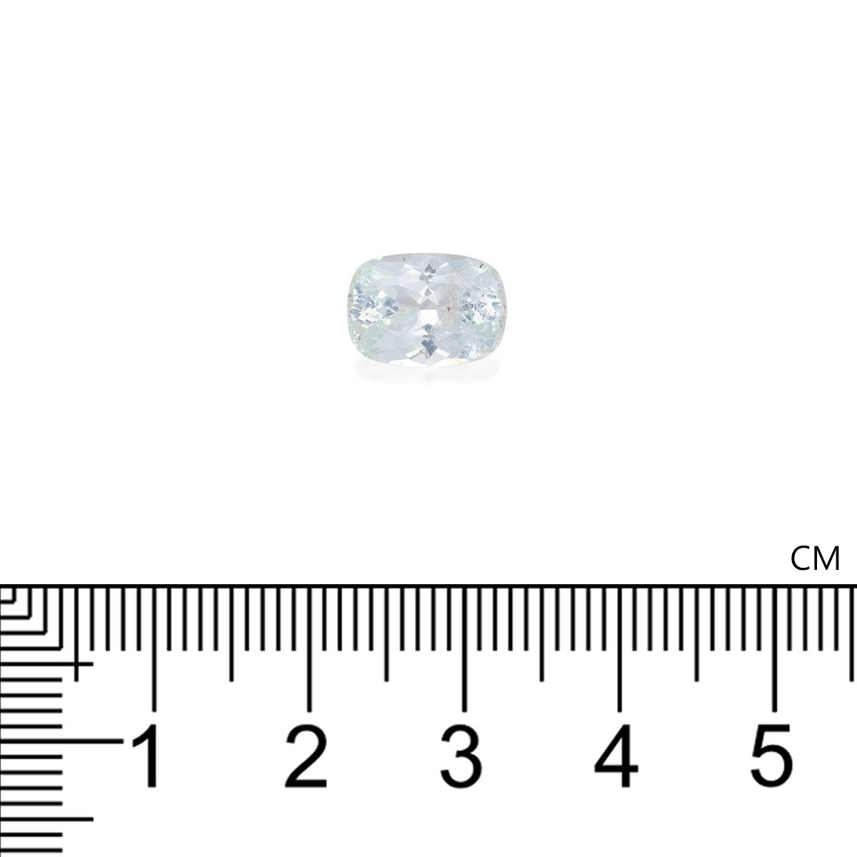pale green paraiba tourmaline, 2.97ct cushion cut — view 4