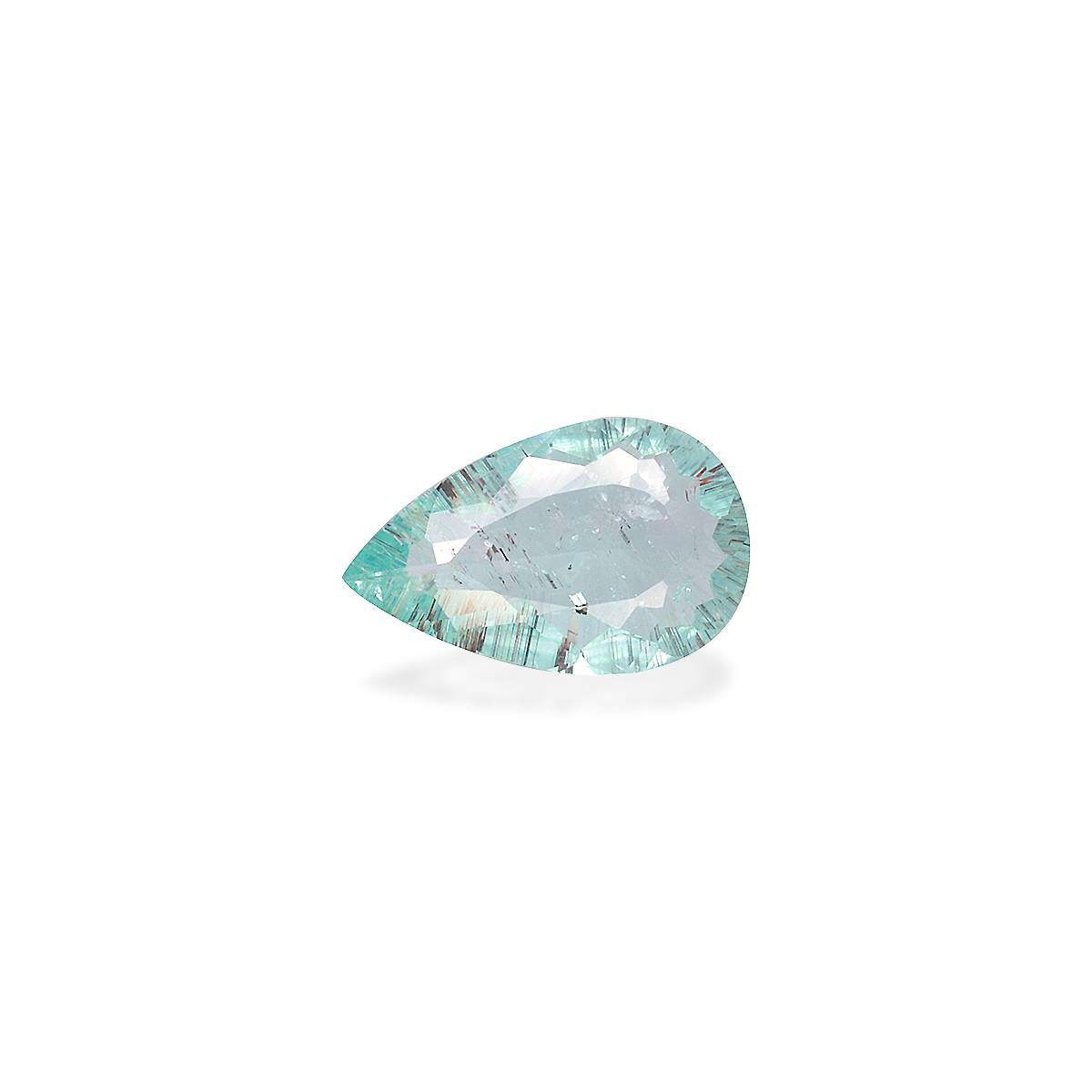 seafoam green paraiba tourmaline, 1.23ct pear cut — view 3