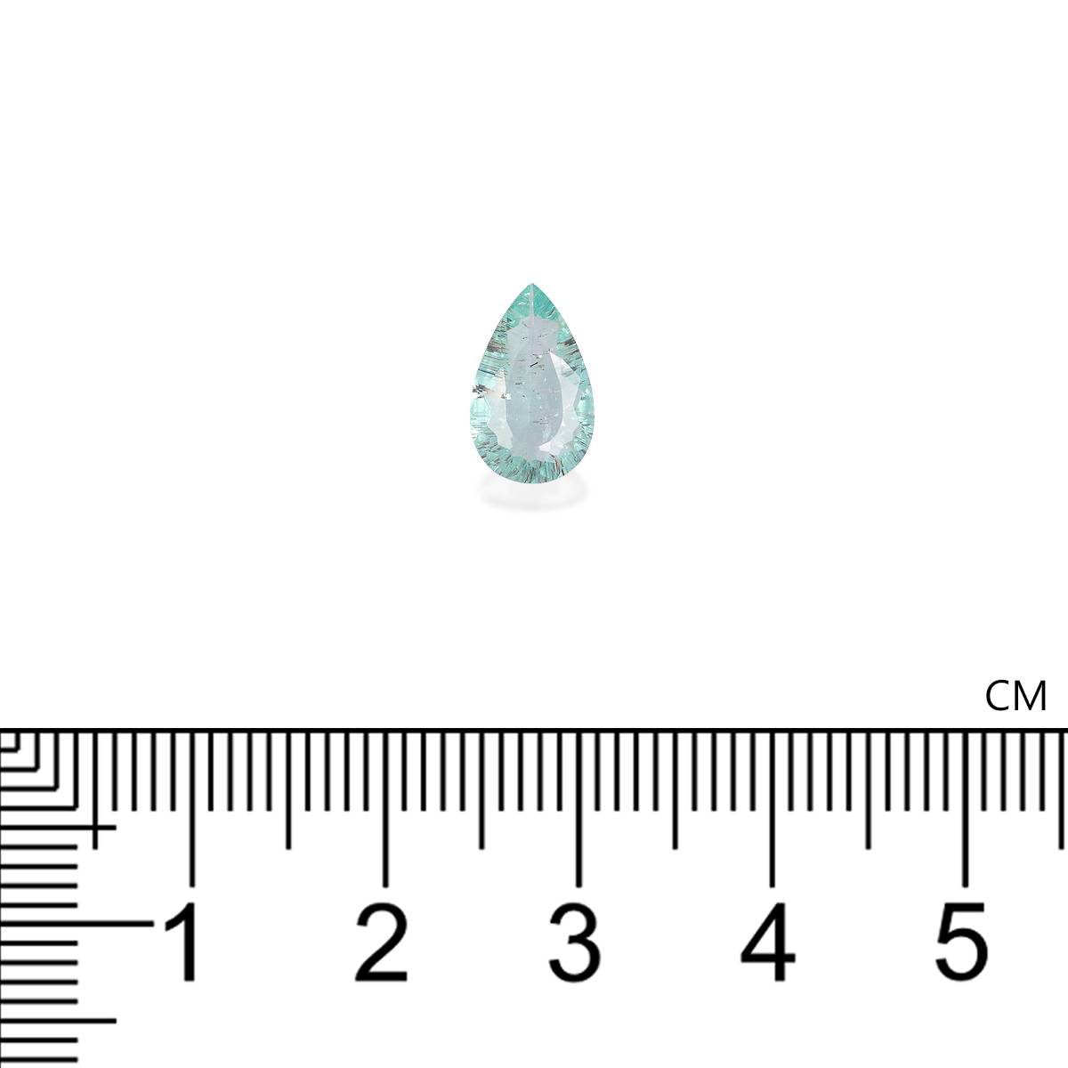 seafoam green paraiba tourmaline, 1.23ct pear cut — view 4