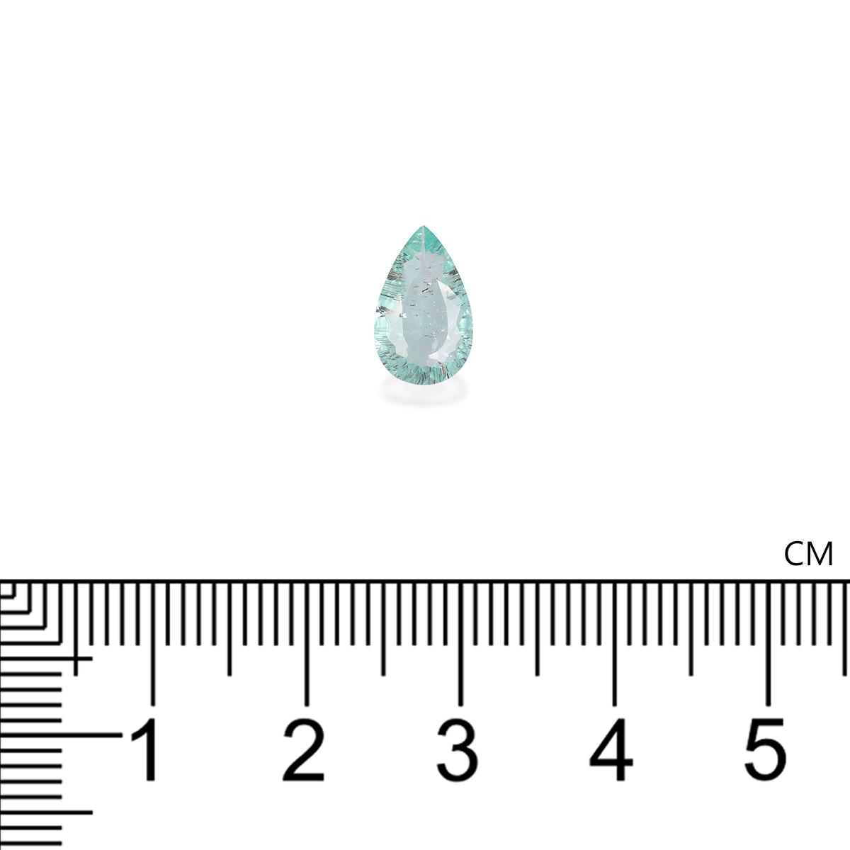 seafoam green paraiba tourmaline, 1.23ct pear cut — view 4