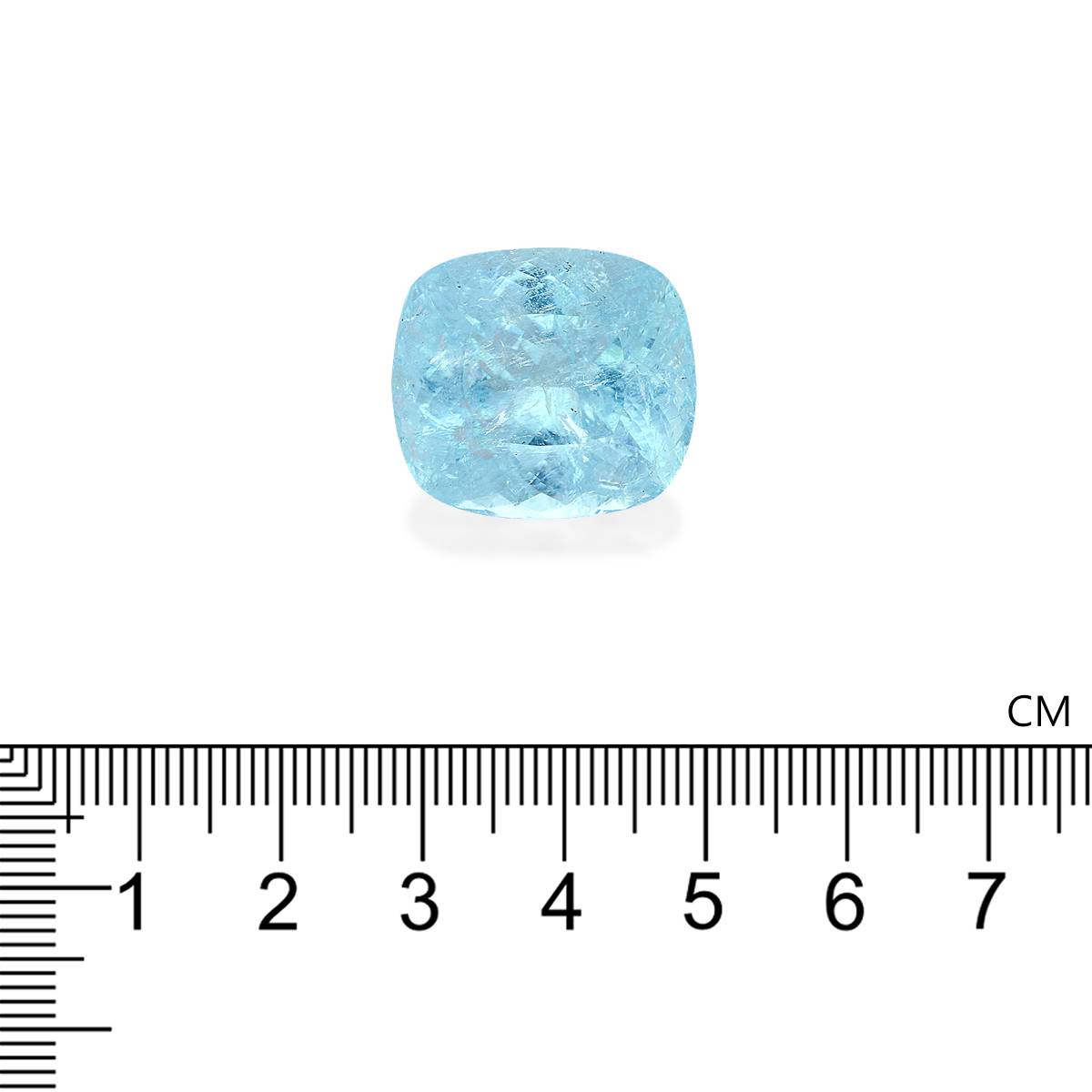 Neon blue paraiba tourmaline, 40.61ct cushion cut — view 4