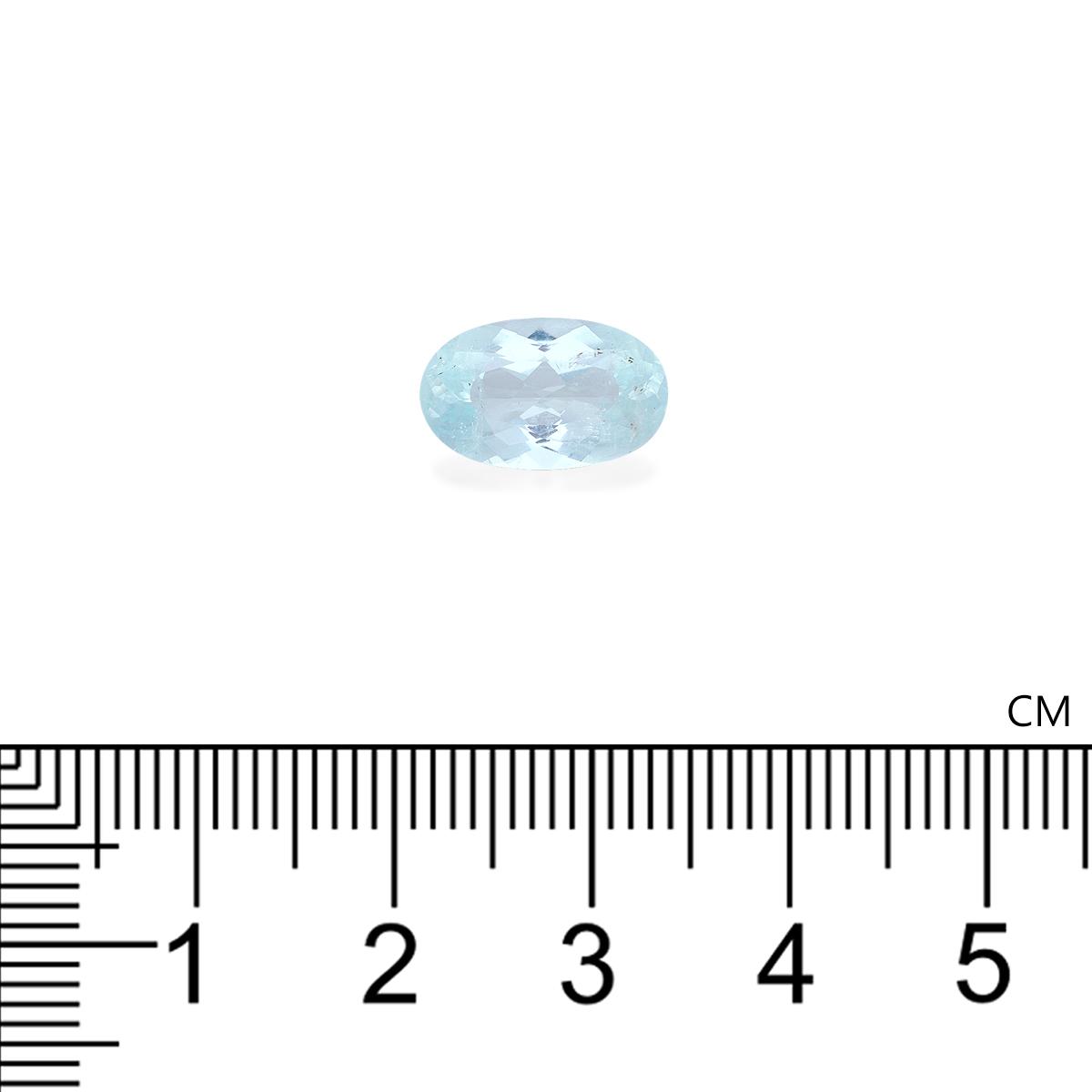 sky blue paraiba tourmaline, 3.22ct oval cut — view 4