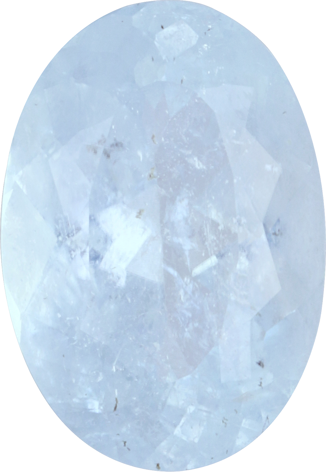 Oval cut paraiba tourmaline, 12.78 by 8.86 mm, shown at actual size