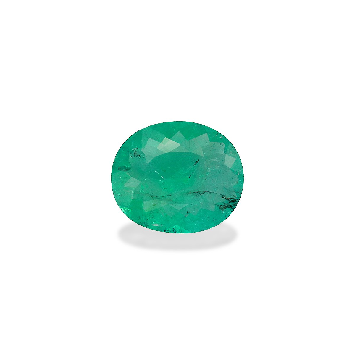 Neon green paraiba tourmaline, 1.06ct oval cut — main view