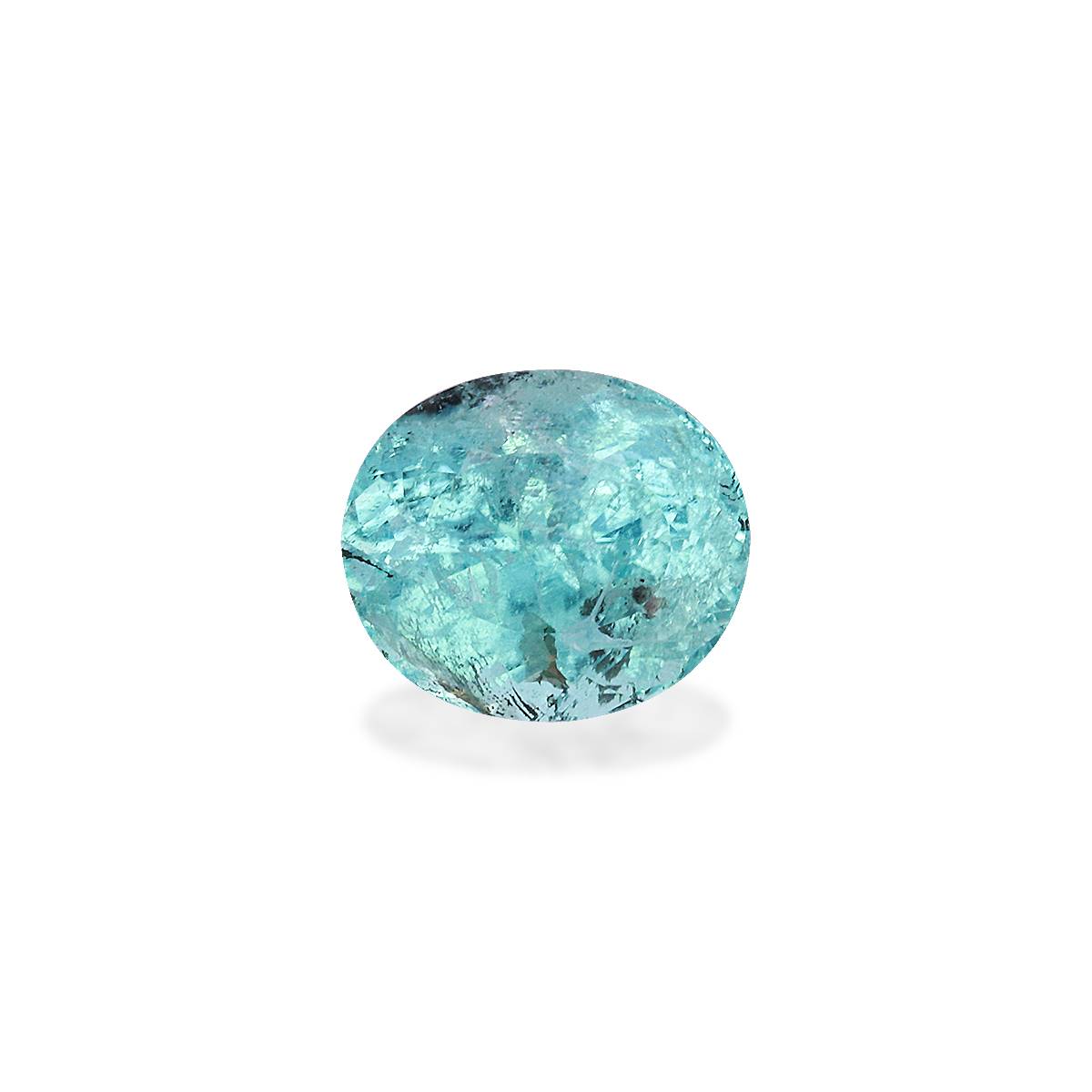 Neon blue paraiba tourmaline, 1.73ct oval cut — main view