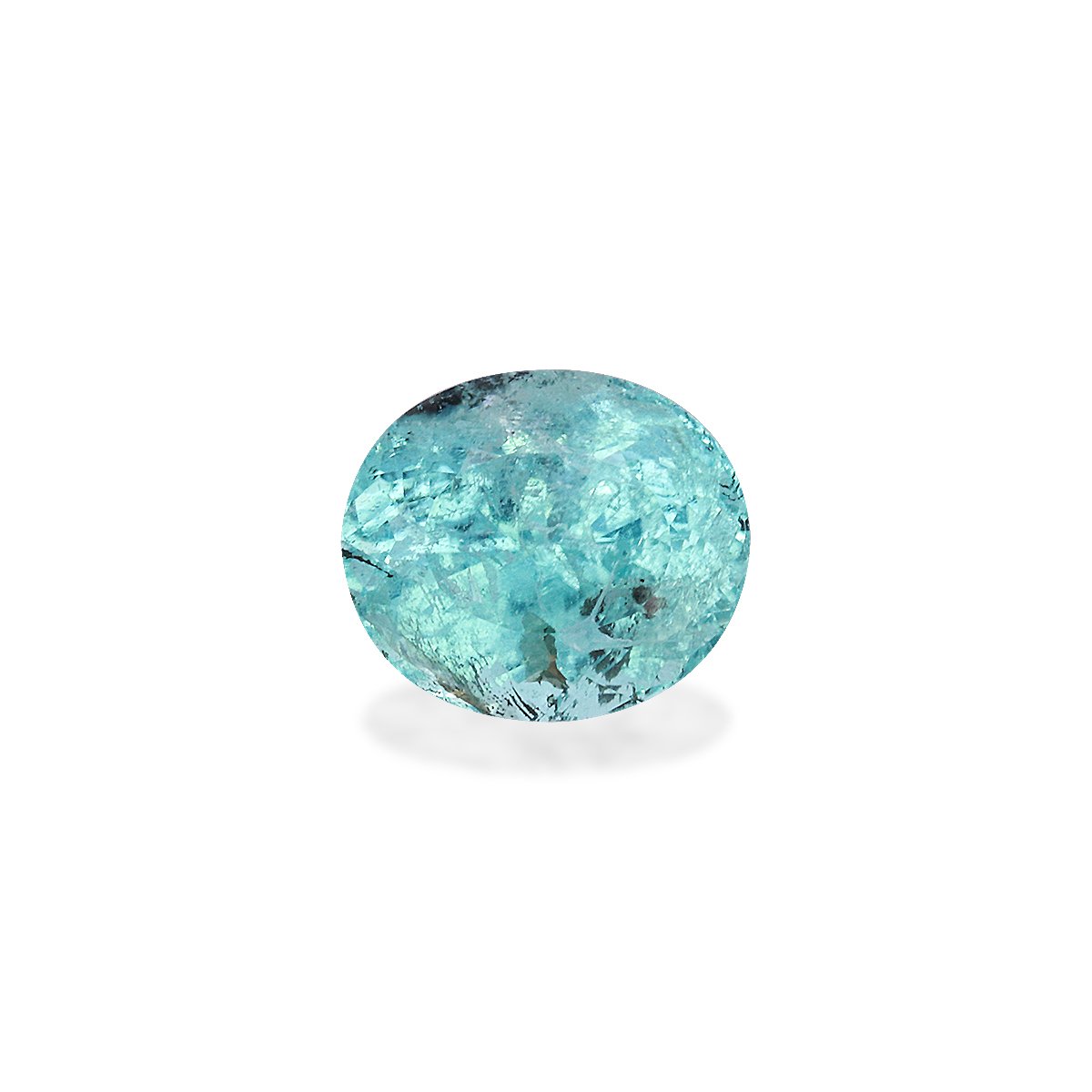 Neon blue paraiba tourmaline, 1.73ct oval cut — main view