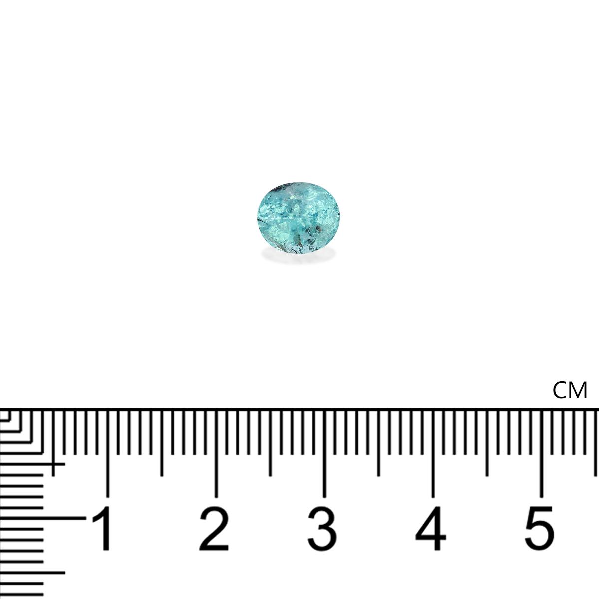 Neon blue paraiba tourmaline, 1.73ct oval cut — view 4