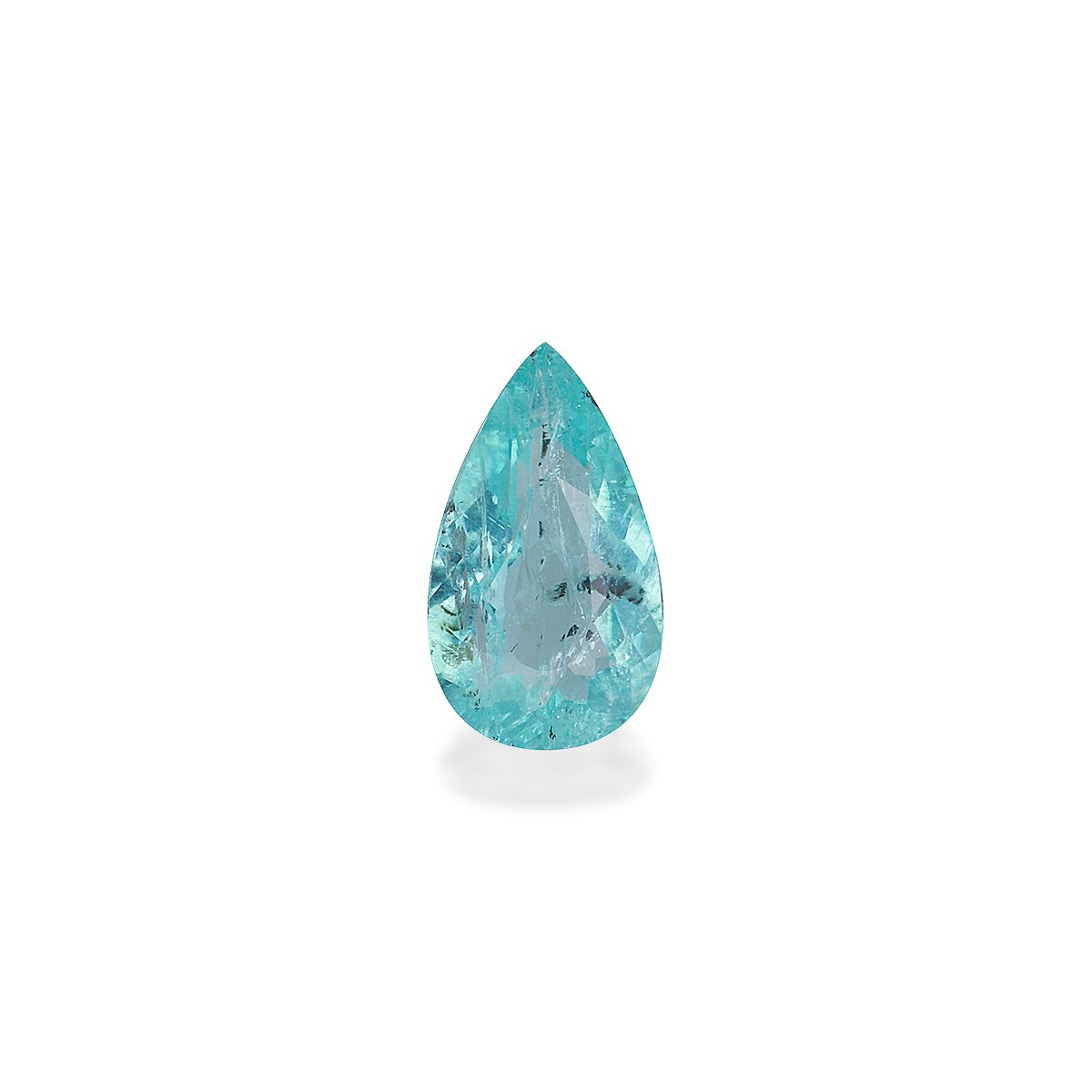 Neon blue paraiba tourmaline, 1.52ct pear cut — main view