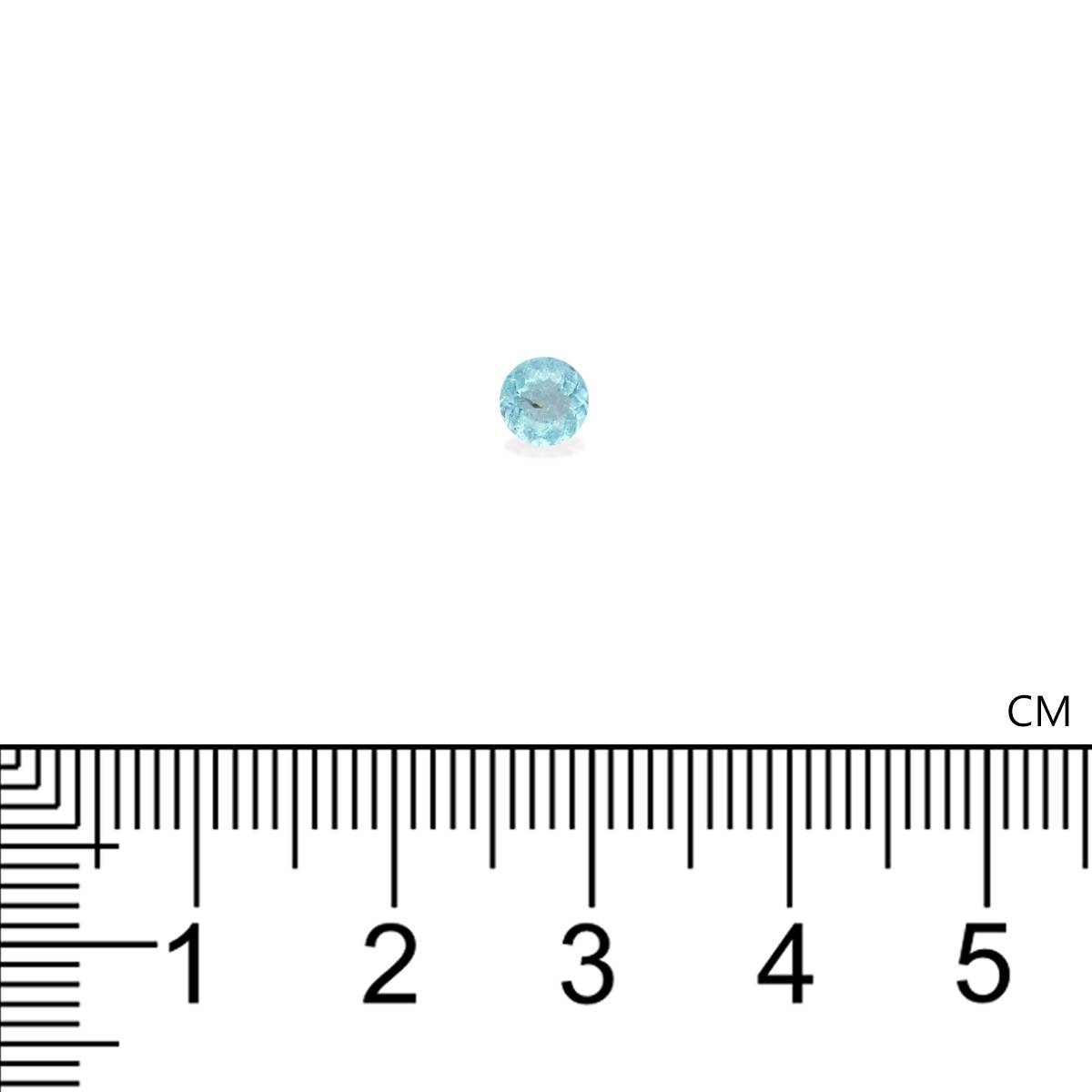 Neon blue paraiba tourmaline, 0.38ct round cut — view 4