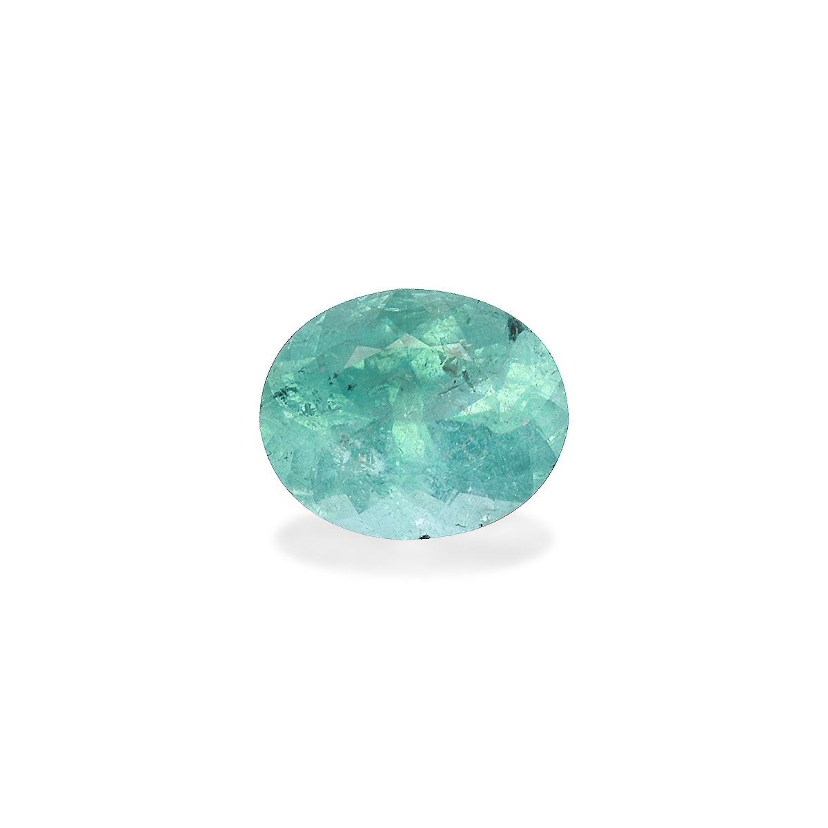 Neon green paraiba tourmaline, 1.06ct oval cut — main view