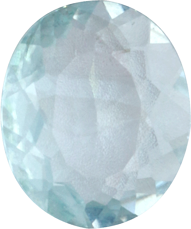 Oval cut paraiba tourmaline, 5.56 by 4.65 mm, shown at actual size