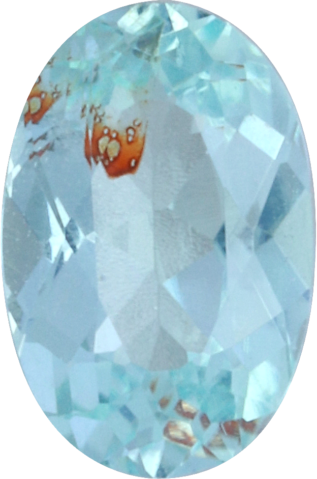 Oval cut paraiba tourmaline, 6.46 by 4.29 mm, shown at actual size