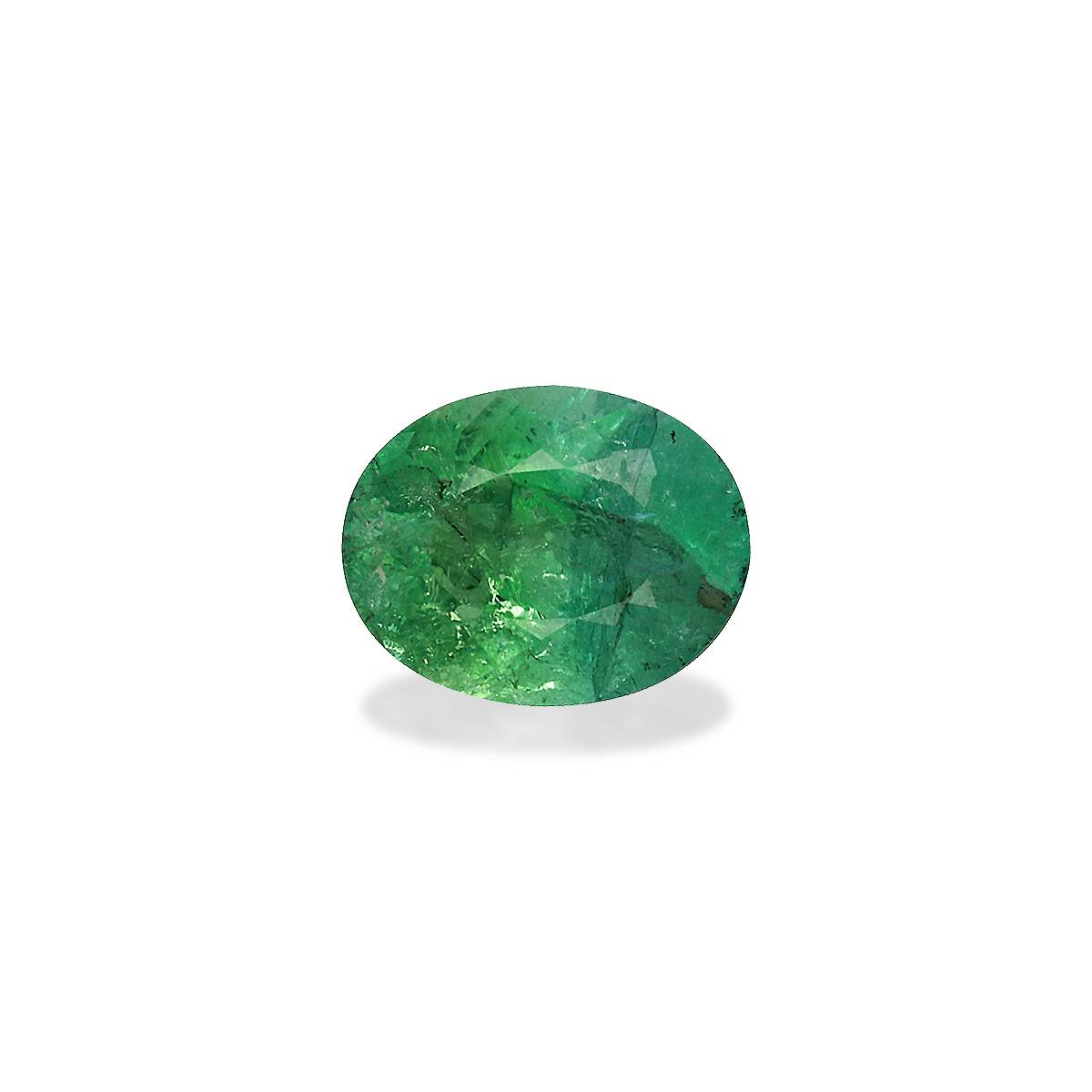 Neon green paraiba tourmaline, 1.3ct oval cut — main view
