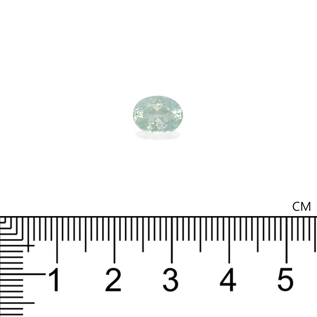mist green paraiba tourmaline, 1.73ct oval cut — view 4