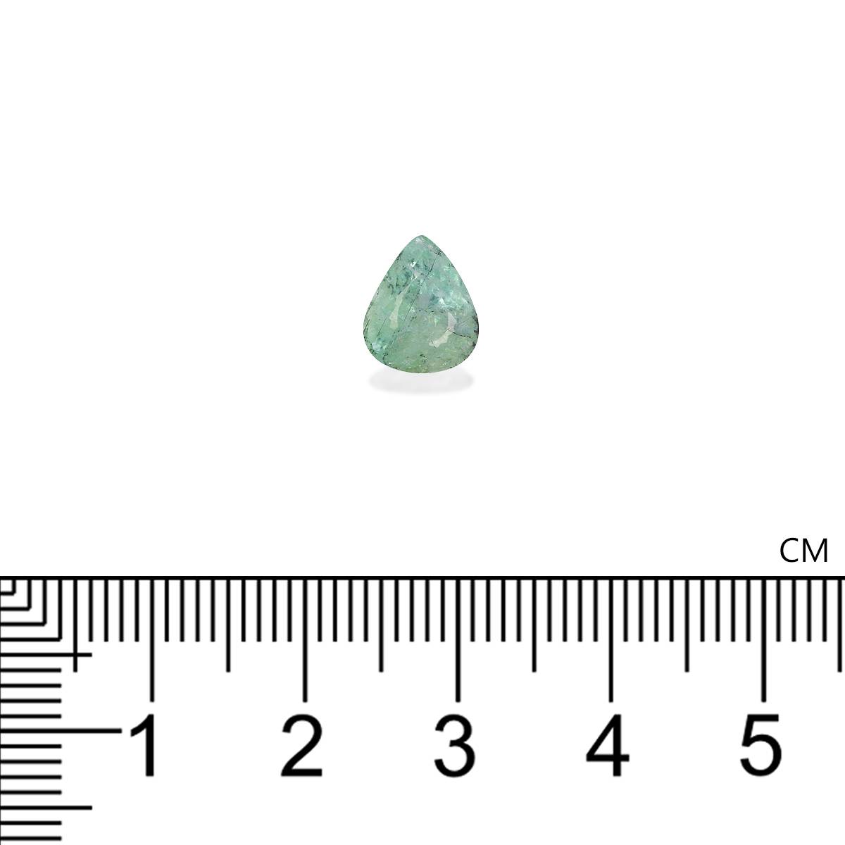 seafoam green paraiba tourmaline, 2.18ct pear cut — view 4