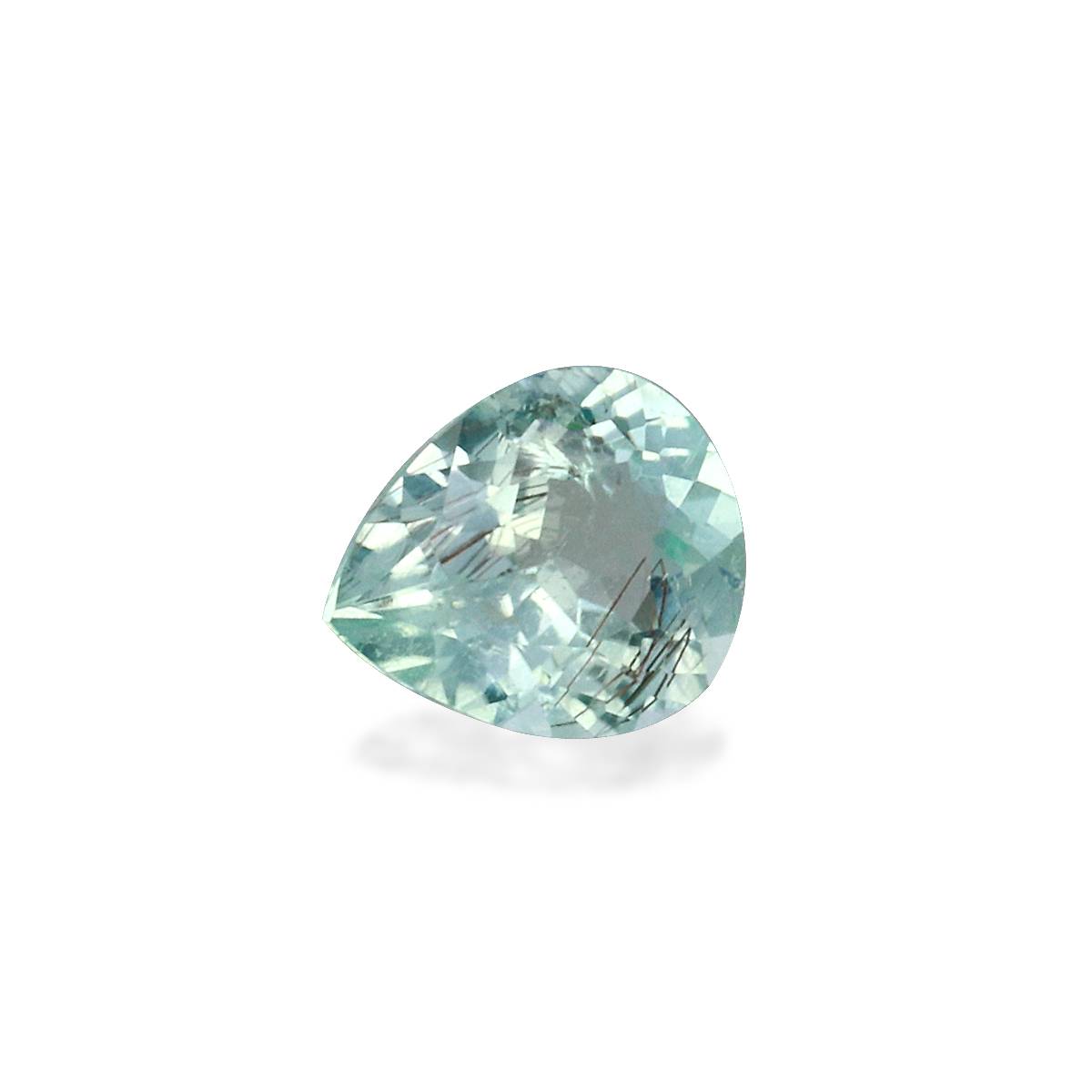 seafoam green paraiba tourmaline, 0.28ct pear cut — view 3