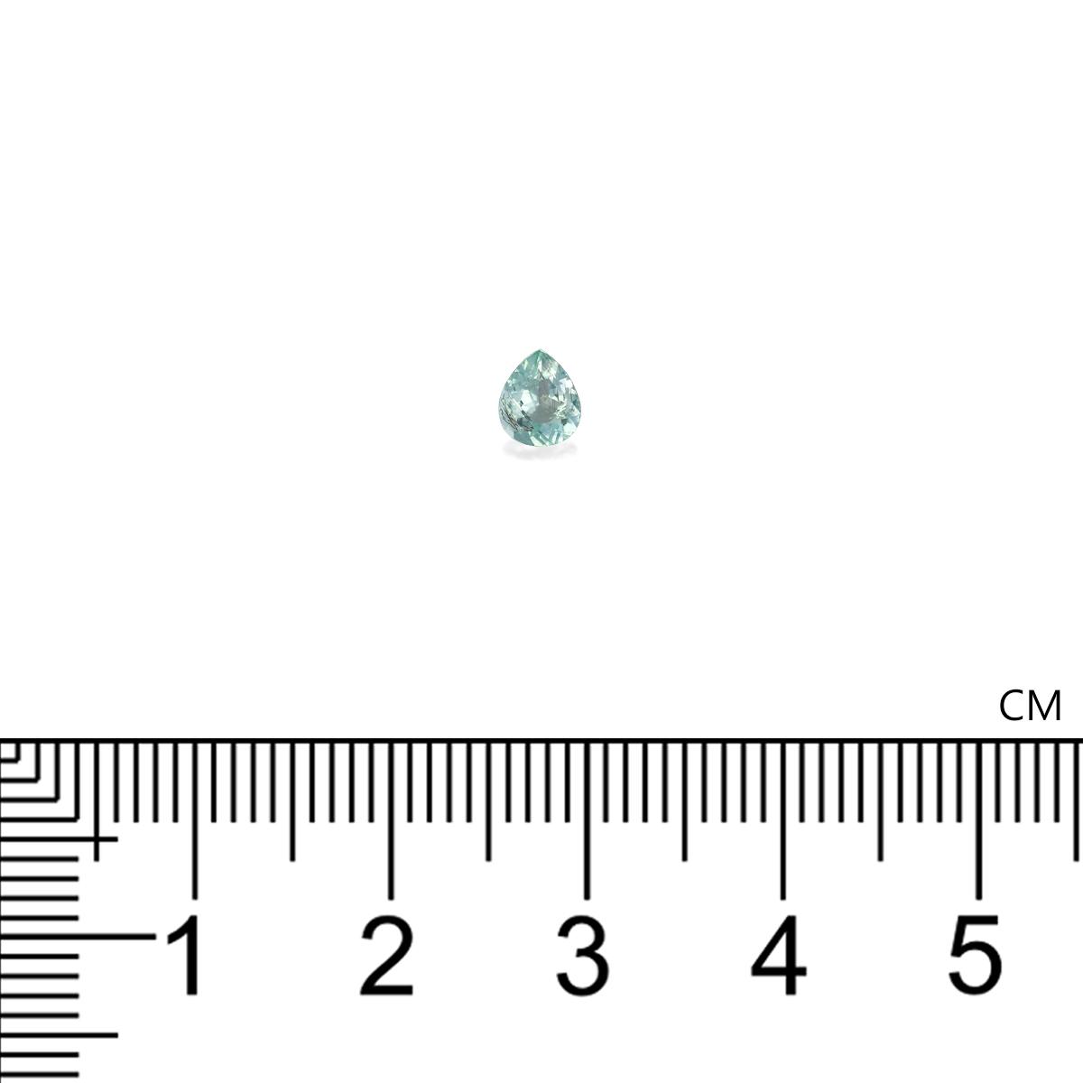 seafoam green paraiba tourmaline, 0.28ct pear cut — view 4