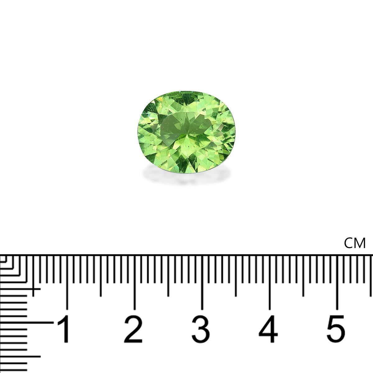 green paraiba tourmaline, 6.82ct oval cut — view 4
