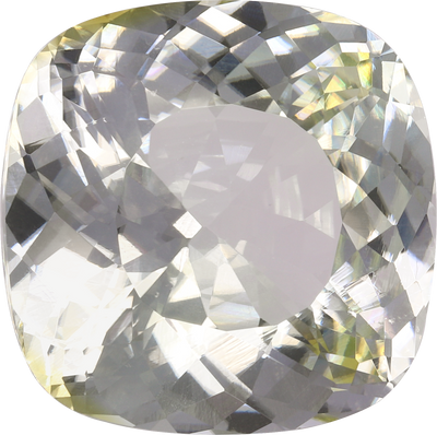 Cushion cut cuprian tourmaline, 18.1 by 18.04 mm, shown at actual size