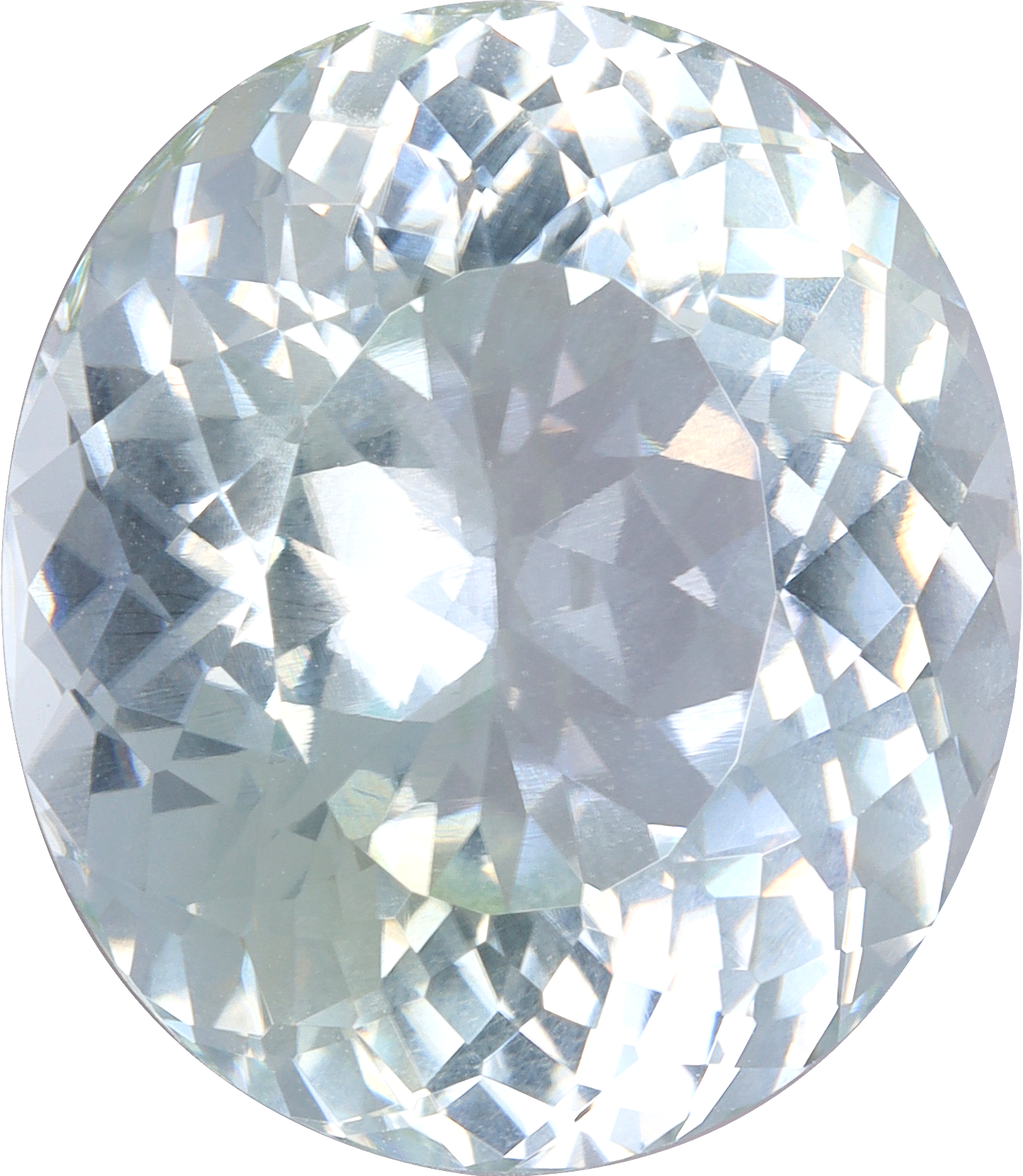 Oval cut paraiba tourmaline, 16.31 by 14.19 mm, shown at actual size