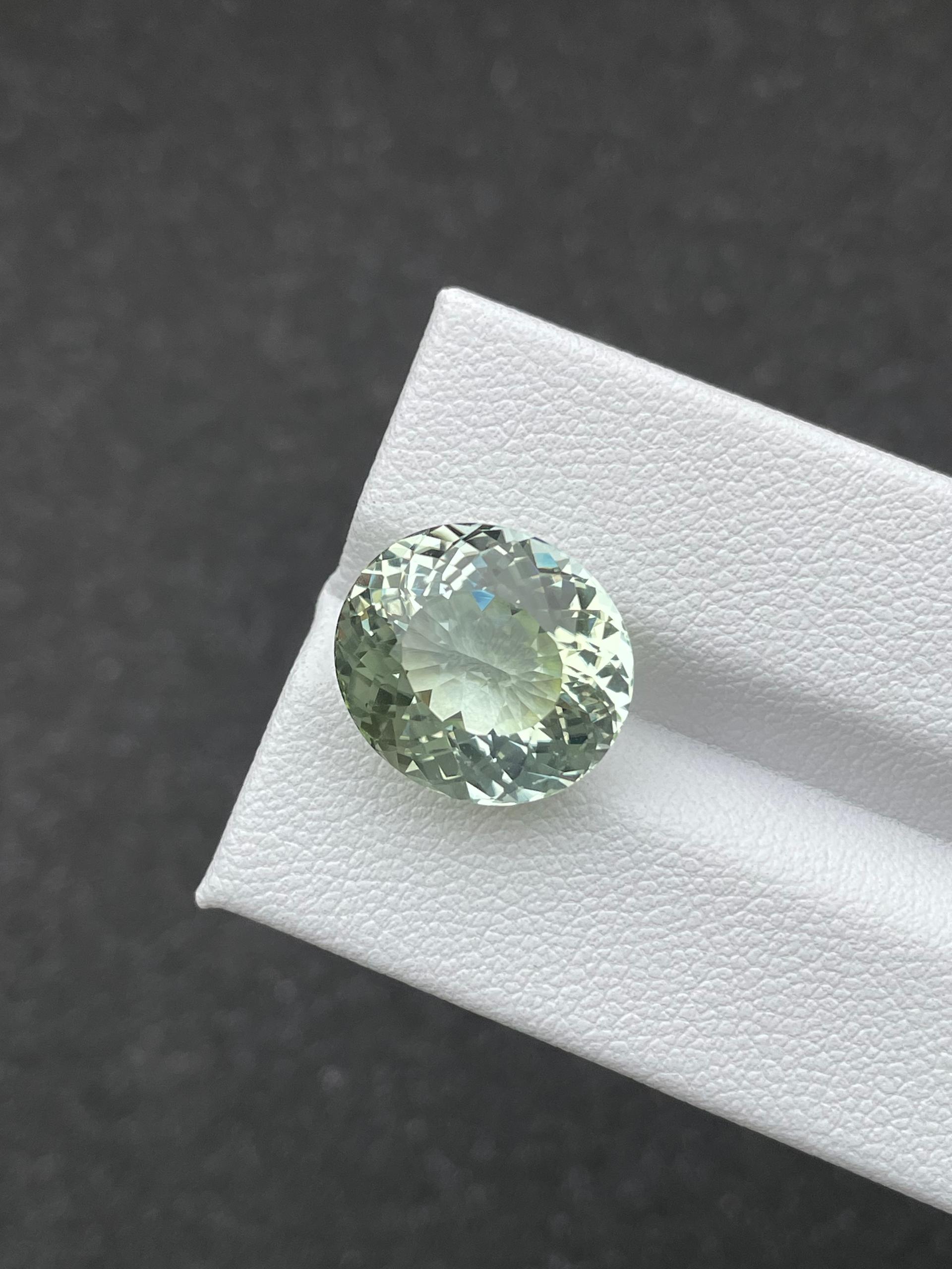 mist green paraiba tourmaline, 10.53ct oval cut — view 5