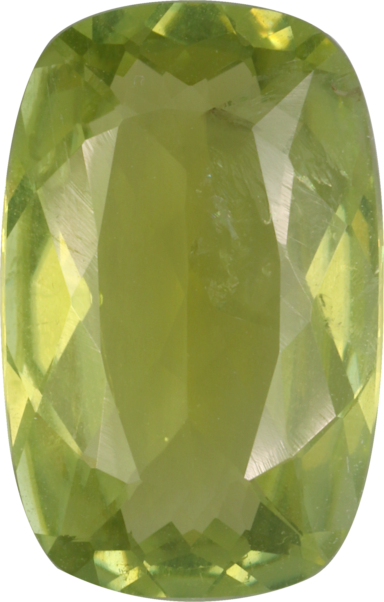 Cushion cut cuprian tourmaline, 14.18 by 9.04 mm, shown at actual size