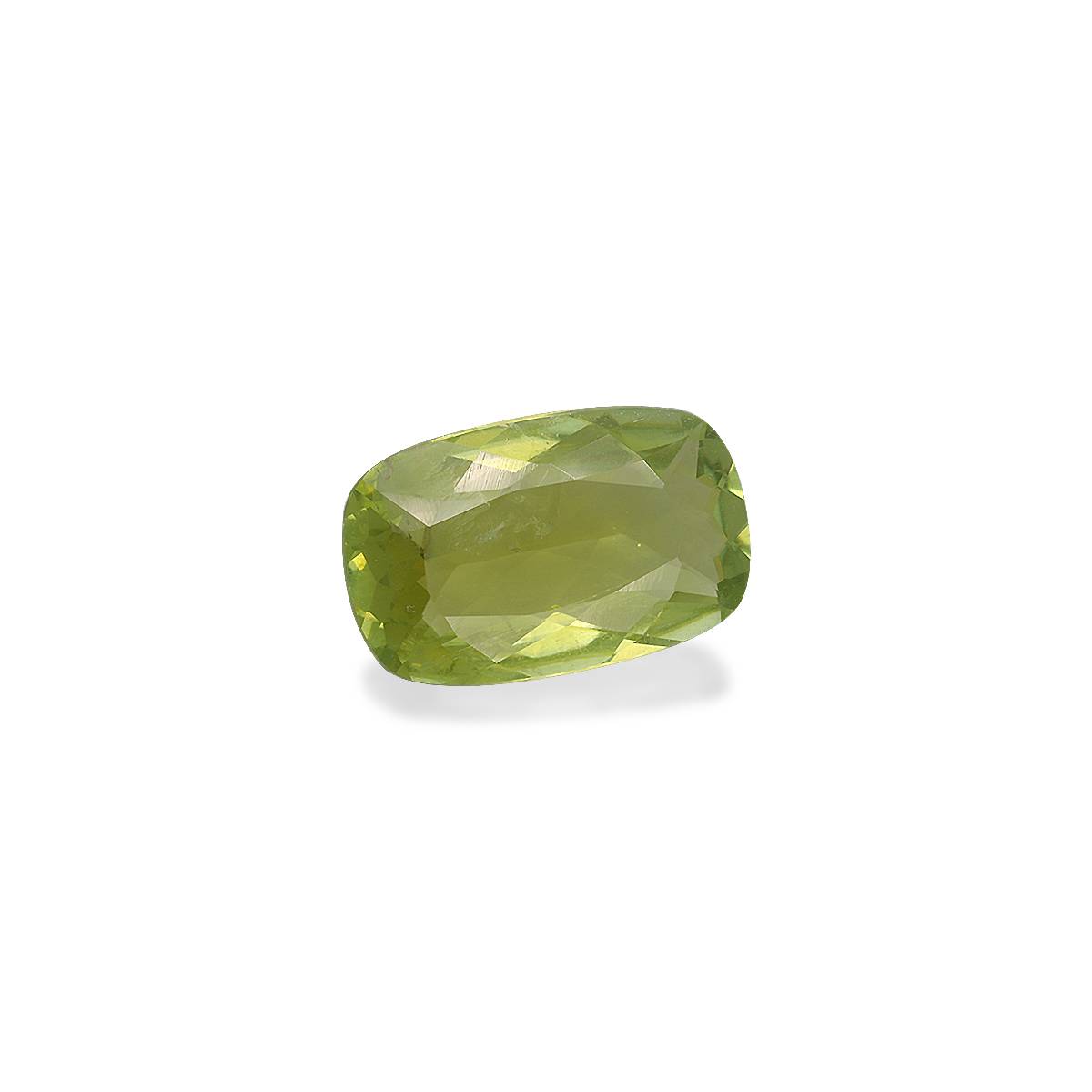 lime green cuprian tourmaline, 4.33ct cushion cut — view 3