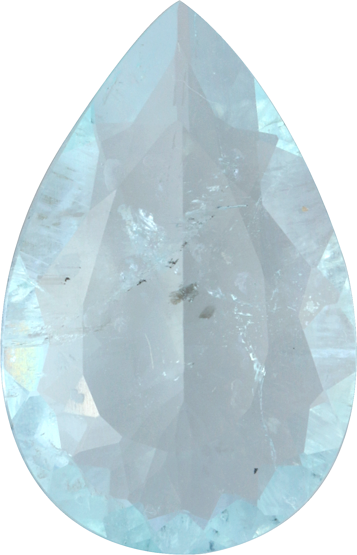 Pear cut paraiba tourmaline, 16.5 by 10.62 mm, shown at actual size